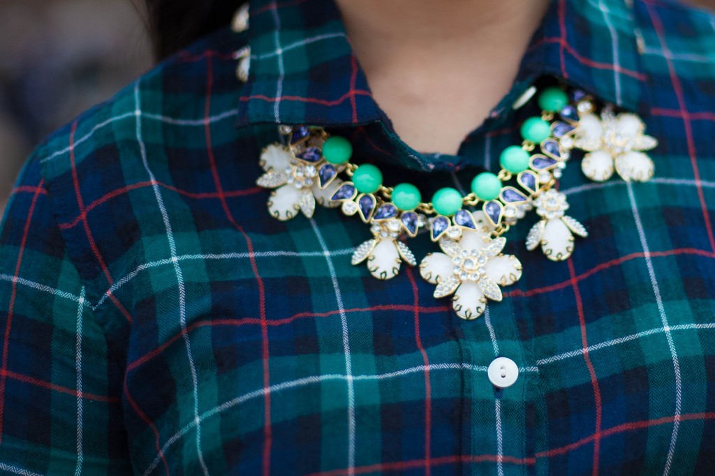 Texas Winters :: Green Flannel & Neck Jewels