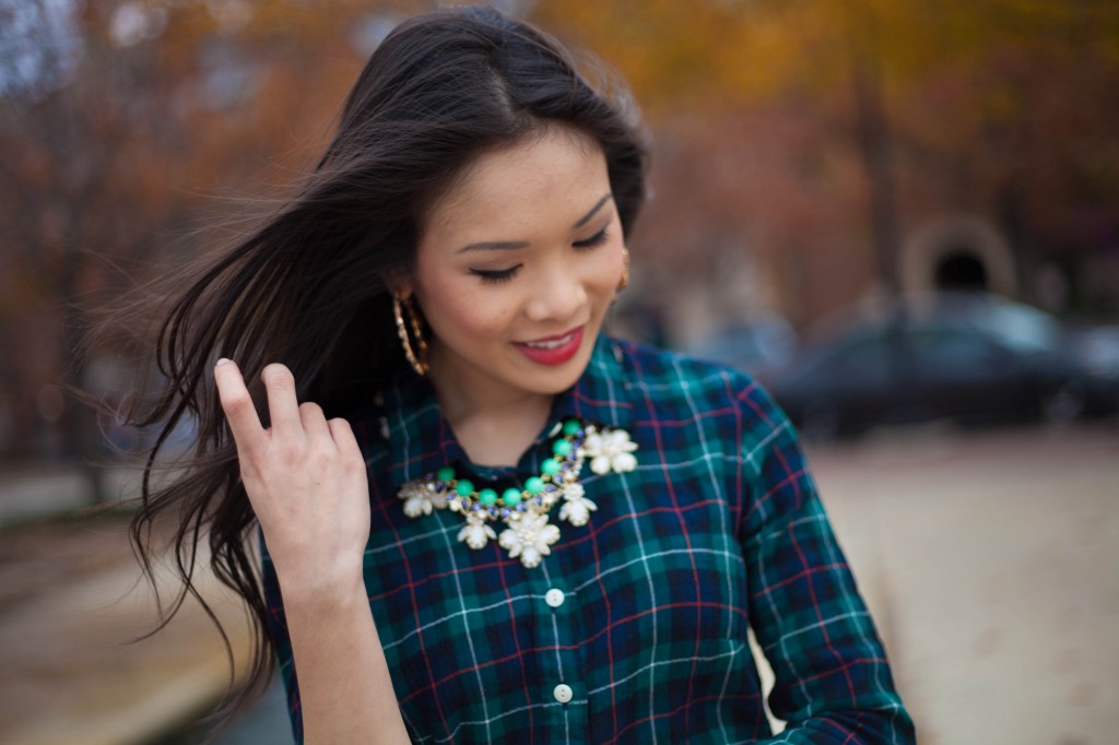 Texas Winters :: Green Flannel & Neck Jewels