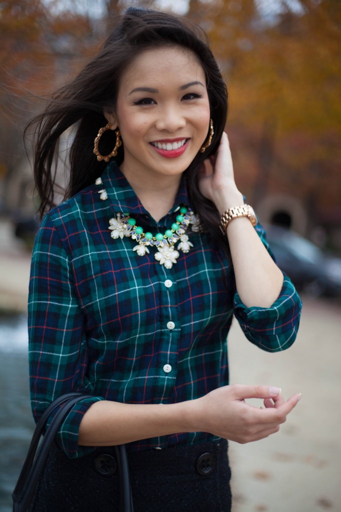 Texas Winters :: Green Flannel & Neck Jewels