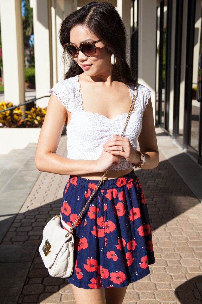 Summer Uniform :: Scalloped Lace Crop Top & Poppy Skirt - Color & Chic