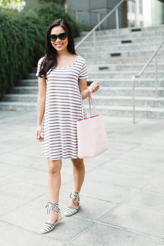 lush,nordstrom,jcrew,his,and,hers,her's,style,fashion,couple,outfit,outfits,summer,casual,striped,t,shirt,dress,v-neck,v,neck,converse,soludos,espadrilles,sandals,black,white,casual,gray,dallas,ray,ban,lanvin,sunglasses,shop,ditto,
