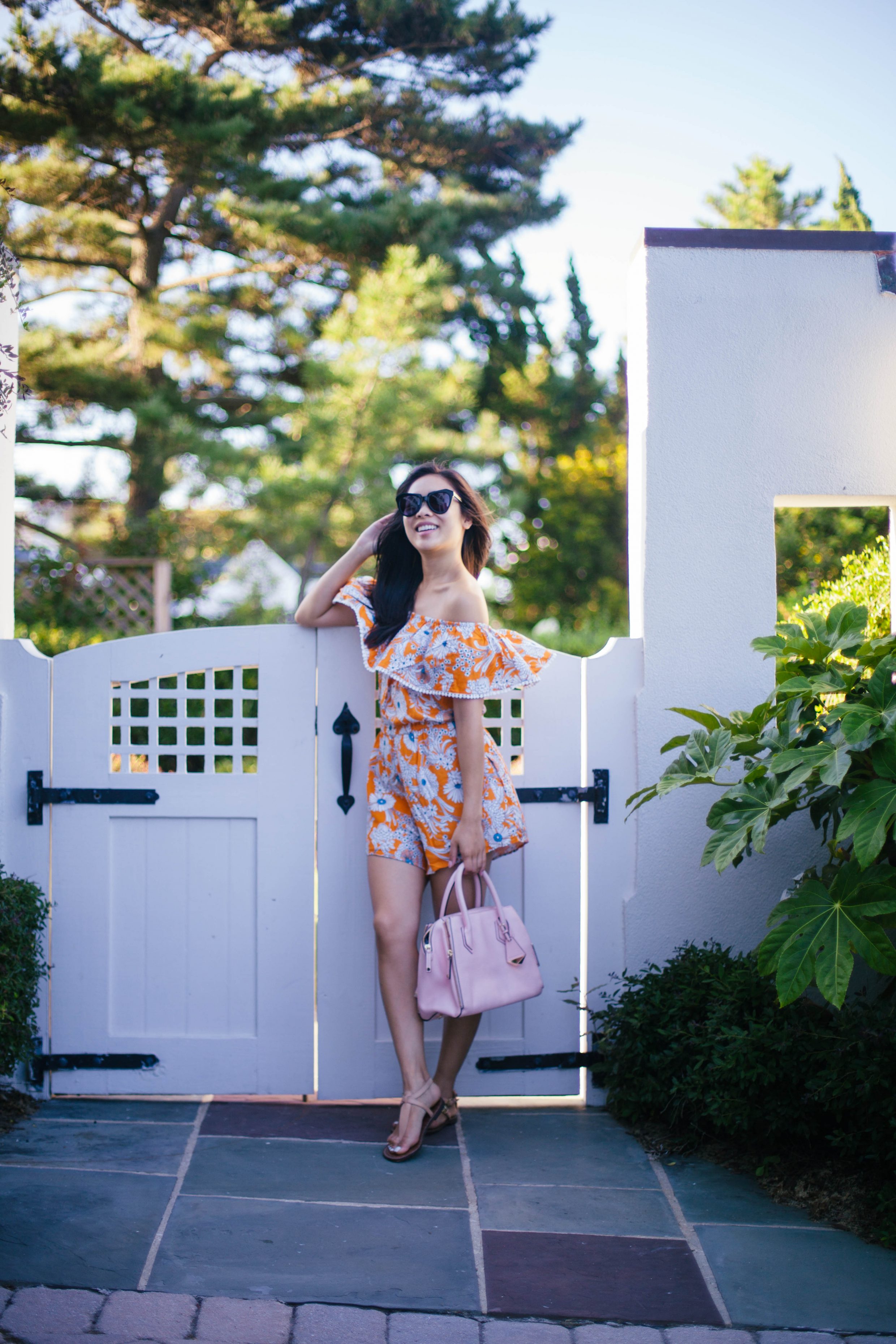 made,by,minkpink,target,collaboration,north,end,virginia,beach,oceanfront,beach,houses,cover,up,floral,yellow,luscious,sam,edelman,gigi,sandals,karen,walker,number,one,sunnies,rebecca,minkoff,perry,satchel,blush,pink,orange,playsuit,off,the,shoulder,