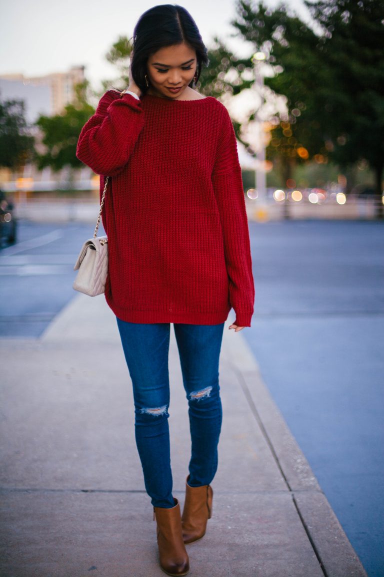 slouchy top / copper red main image 1