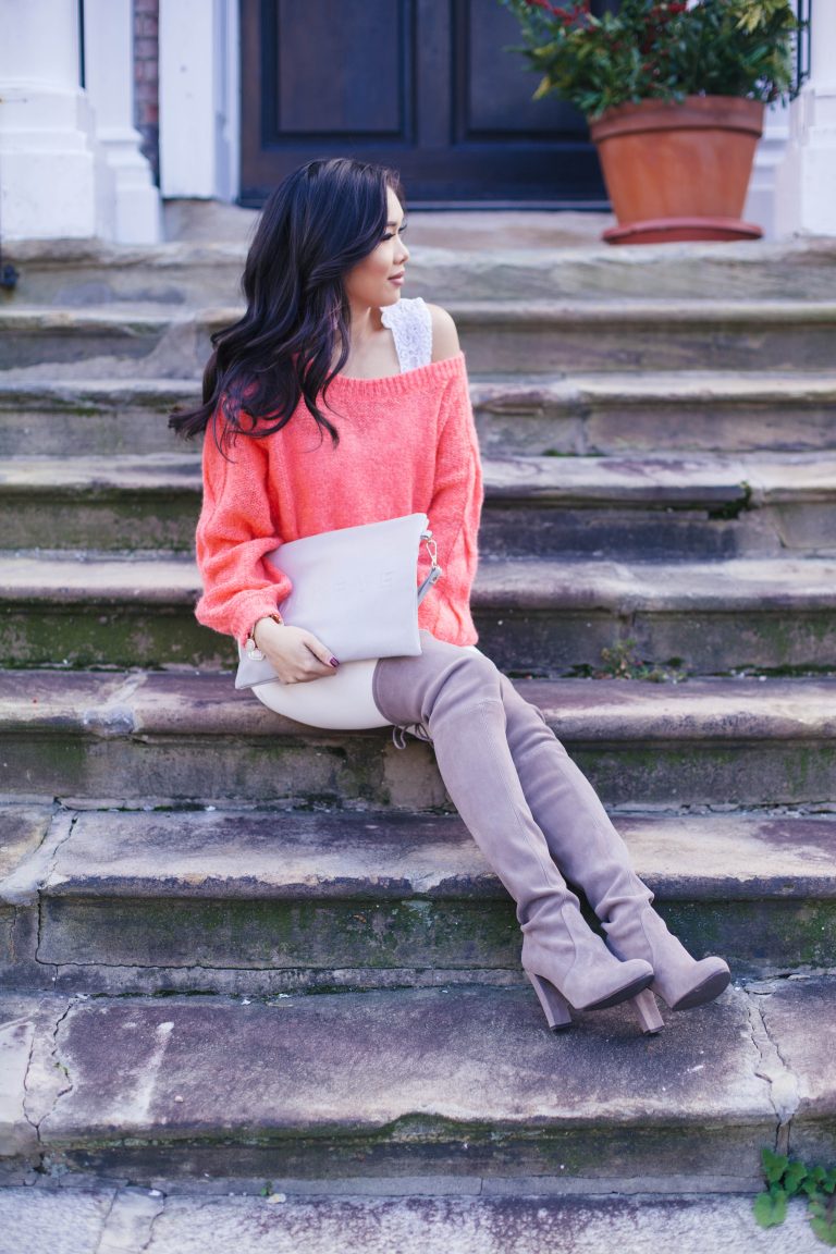 Cozy :: Slouchy Cable Sleeve Sweater - Color & Chic