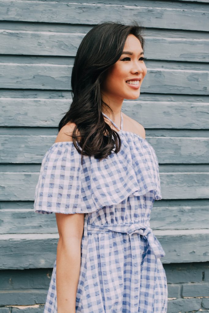 Going with a Gingham Halter Dress - Color & Chic