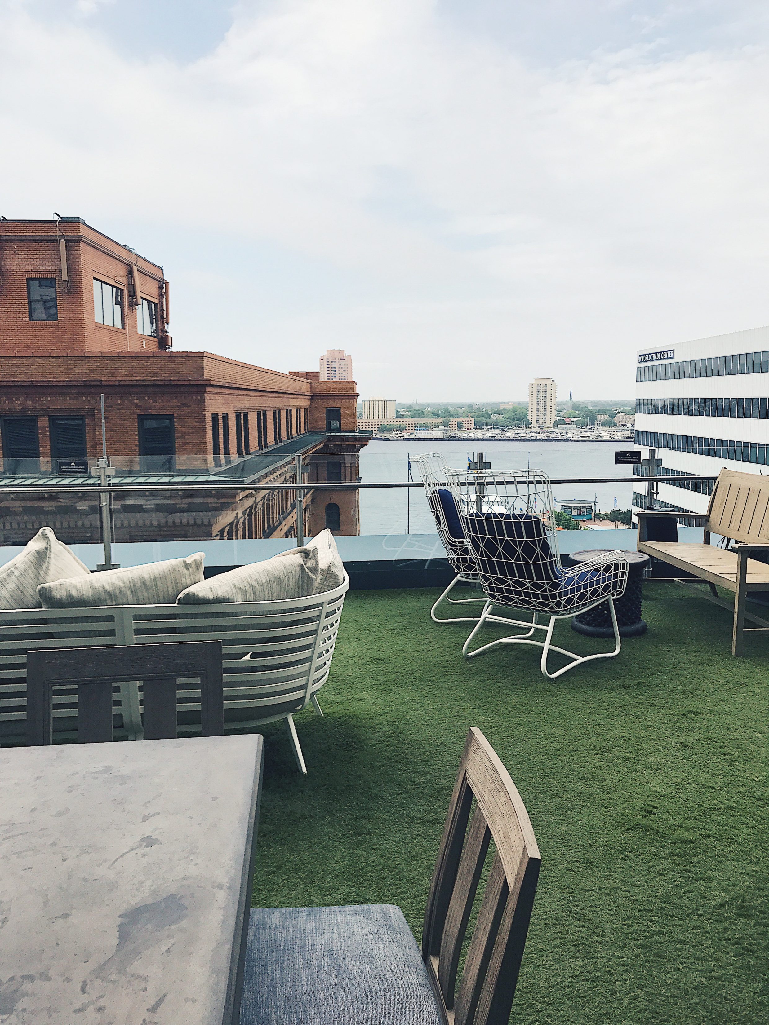 COLOR & CHIC | A staycation at Hilton Norfolk The Main - Rooftop Beer Garden with a view at Grain