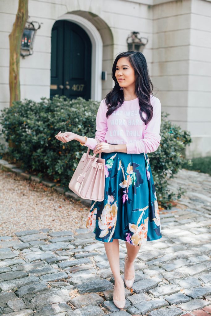 Spring Mantra :: The Floral Pleated Skirt - Color & Chic