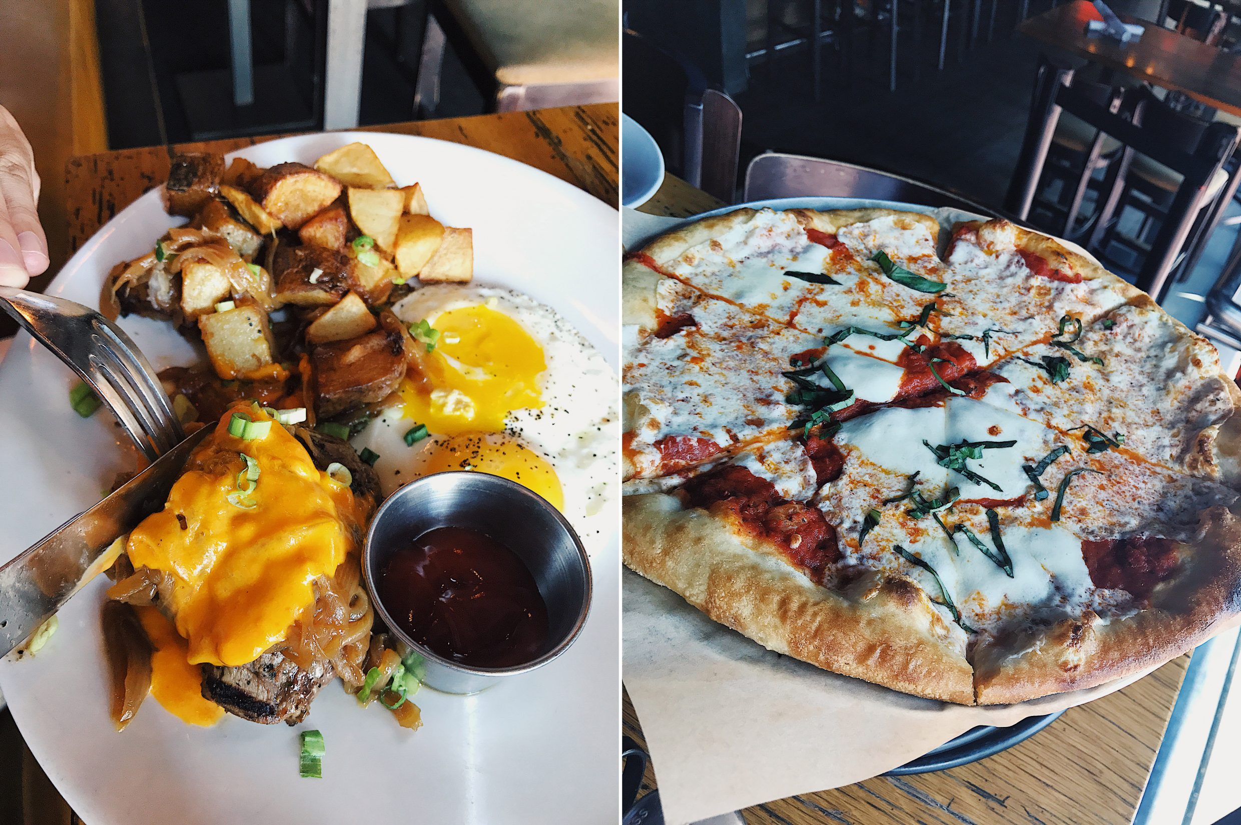 City Tap House : Steak & Eggs and Margherita Pizza | A weekend in Washington, D.C. | Travel and Food Guide