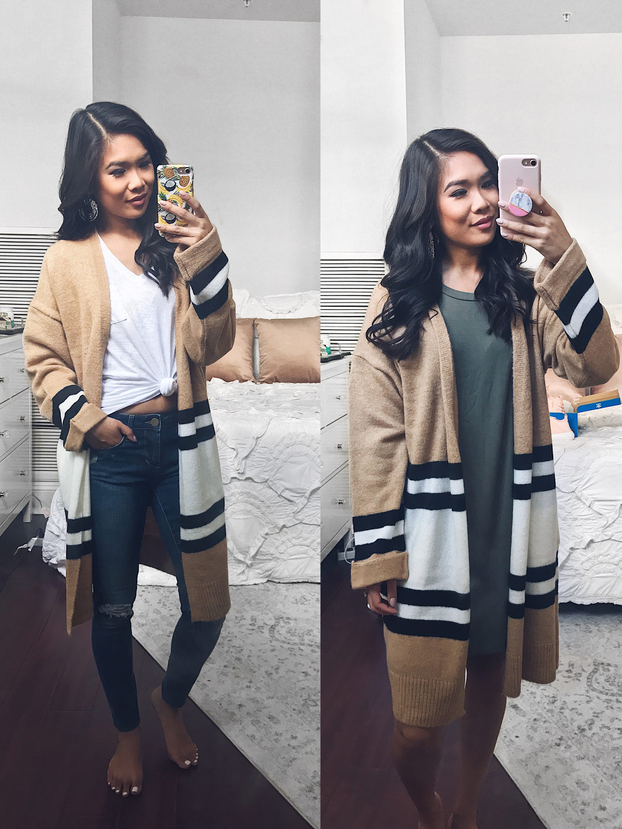 COLOR & CHIC | Striped Cardigan