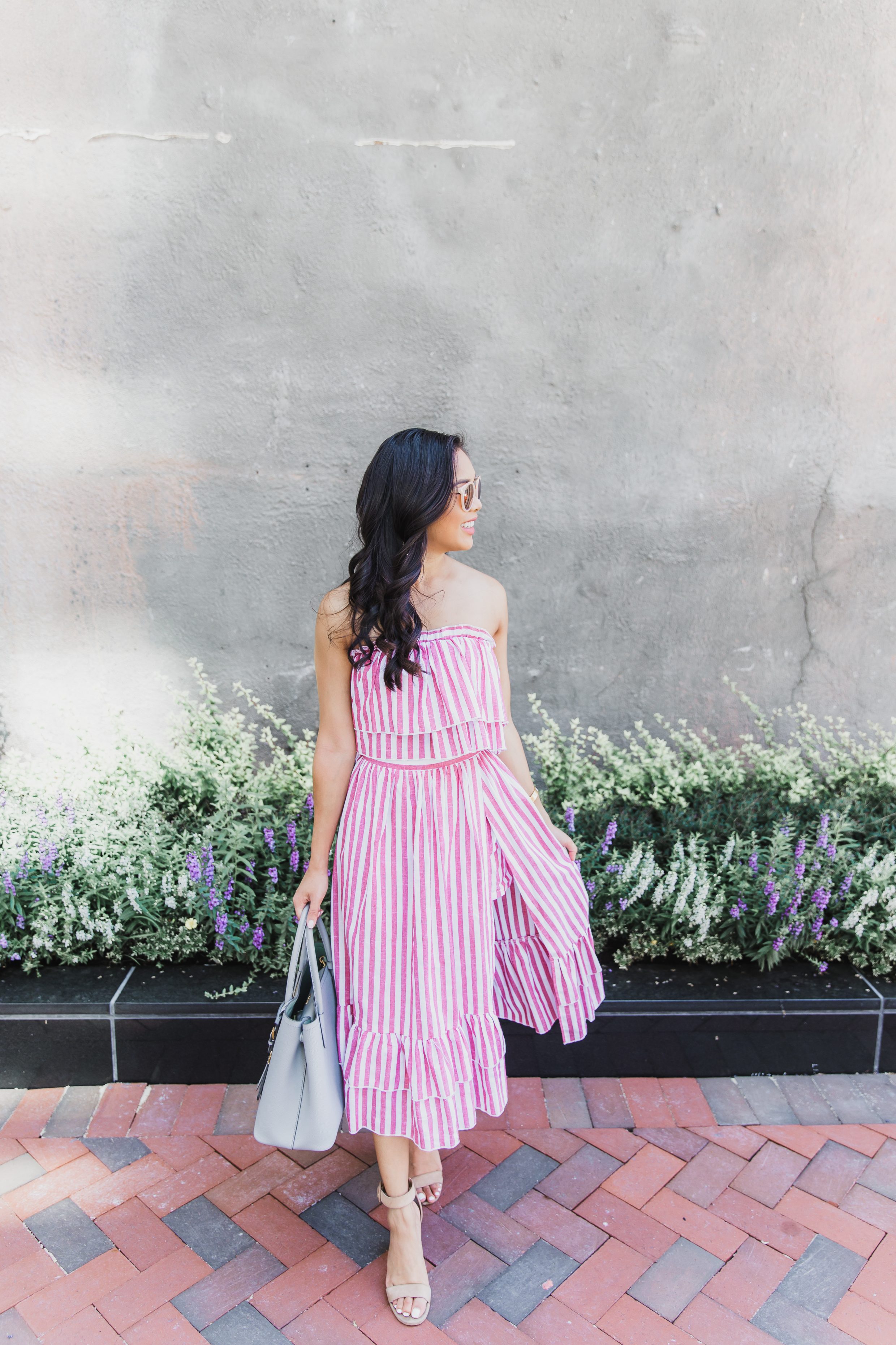 COLOR & CHIC | Striped two piece set