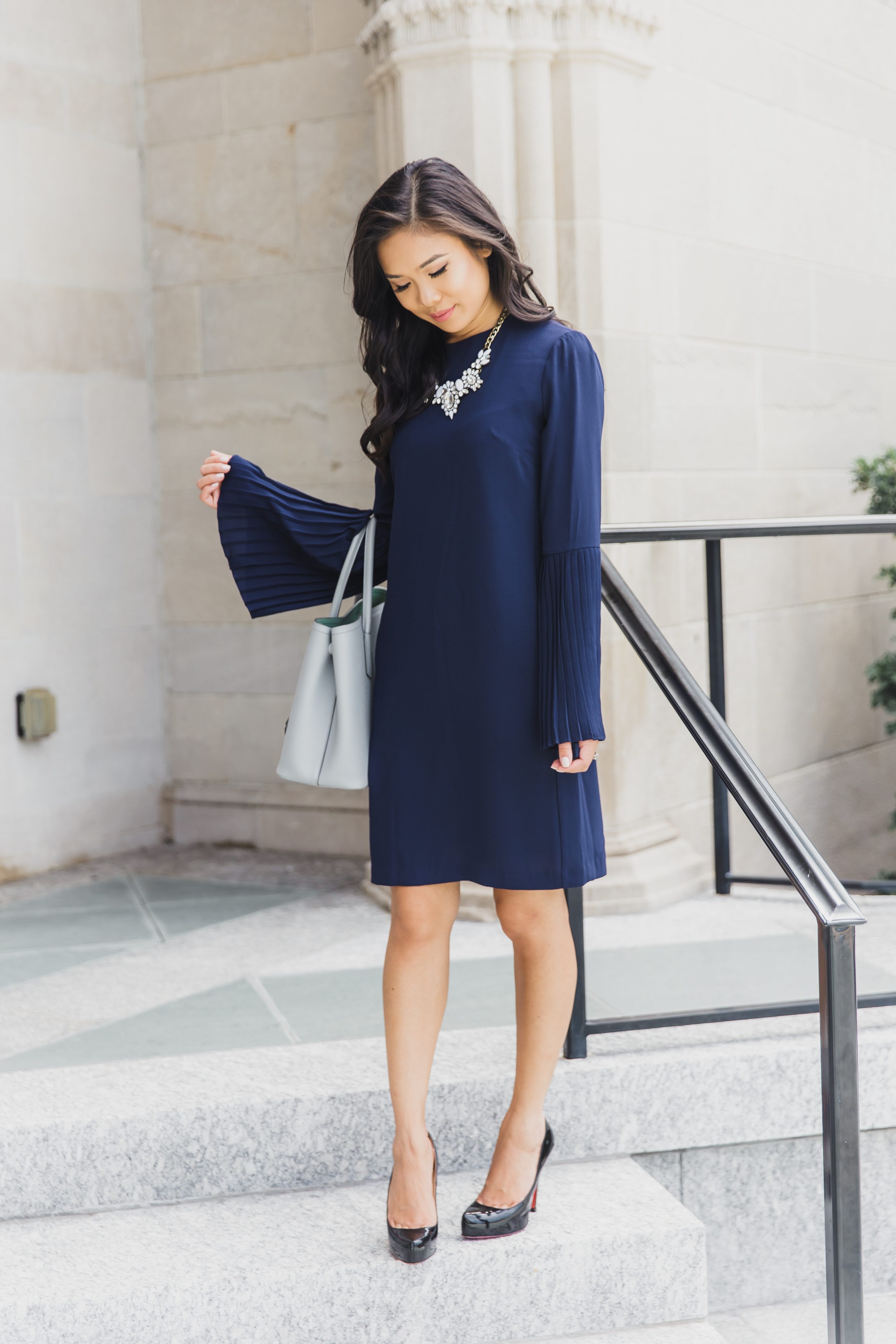 COLOR & CHIC | What I Wear to Work - Bell Sleeve Shift
