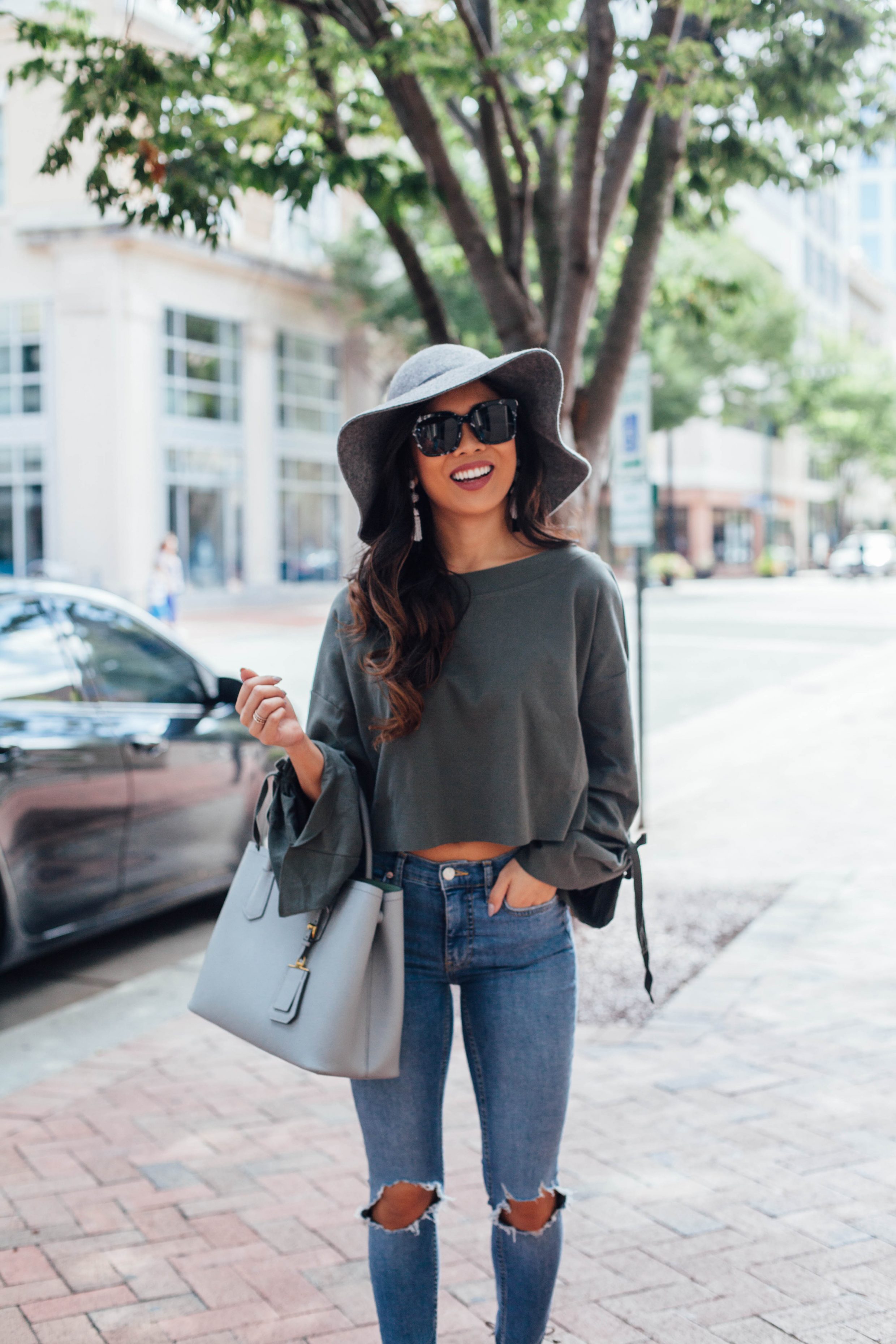 Comfy Tie-Sleeve Sweatshirt for Fall - Color & Chic