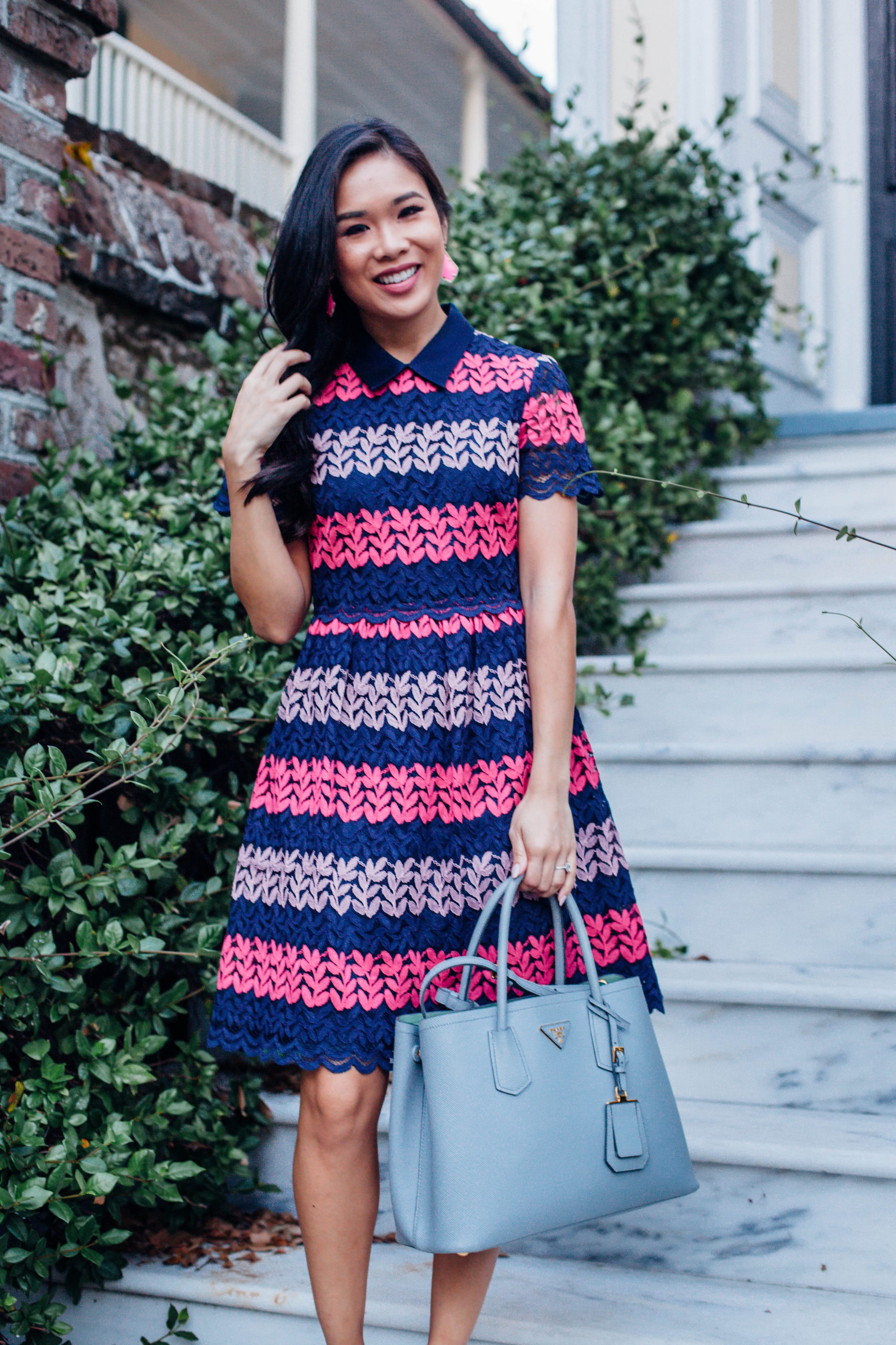 Leaf-Shaped Lace Dress for Fall :: Greetings from Charleston - Color & Chic