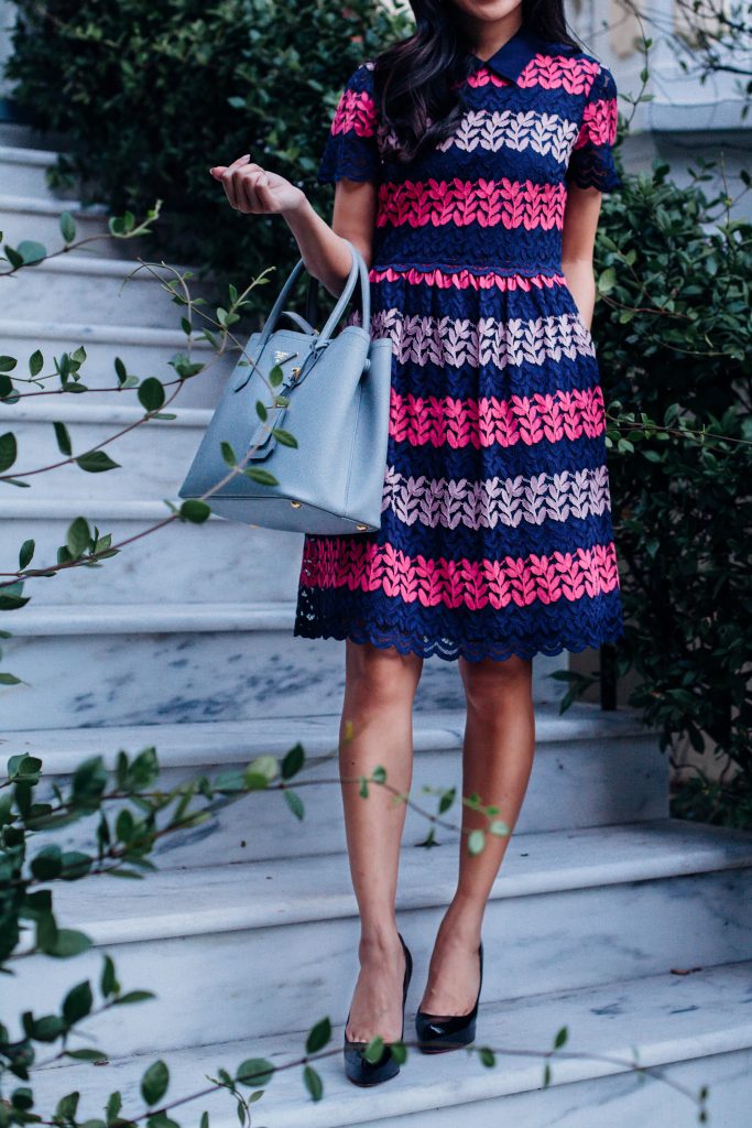 Leaf-Shaped Lace Dress for Fall :: Greetings from Charleston - Color & Chic