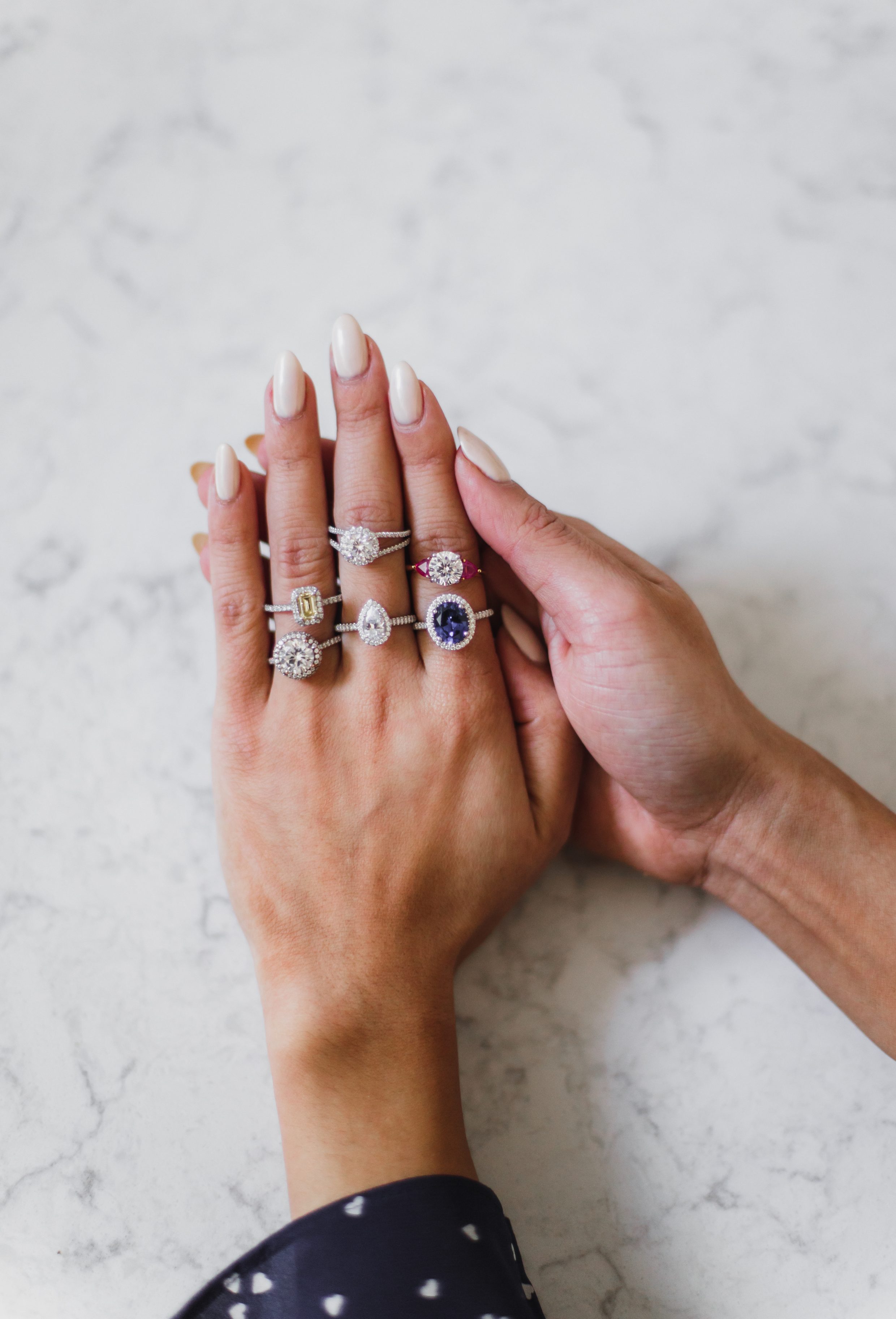 Blogger Hoang-Kim shows a variety of James Allen engagement rings for inspiration