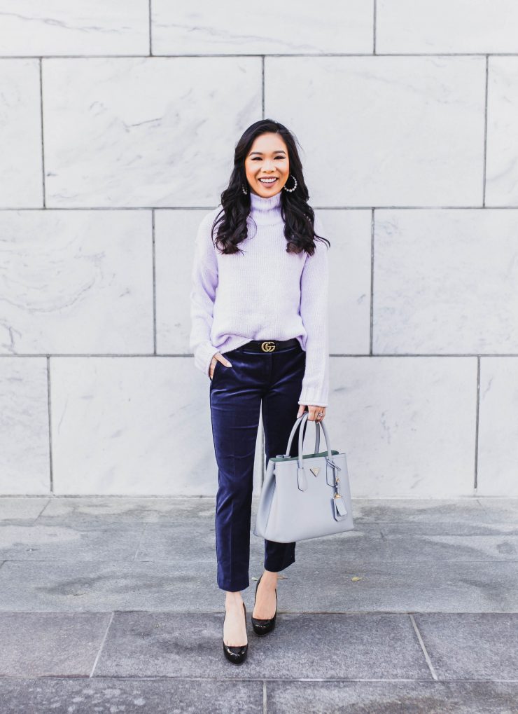 Cold Weather Chic :: Velvet Pants for the Desk to Dinner - Color & Chic