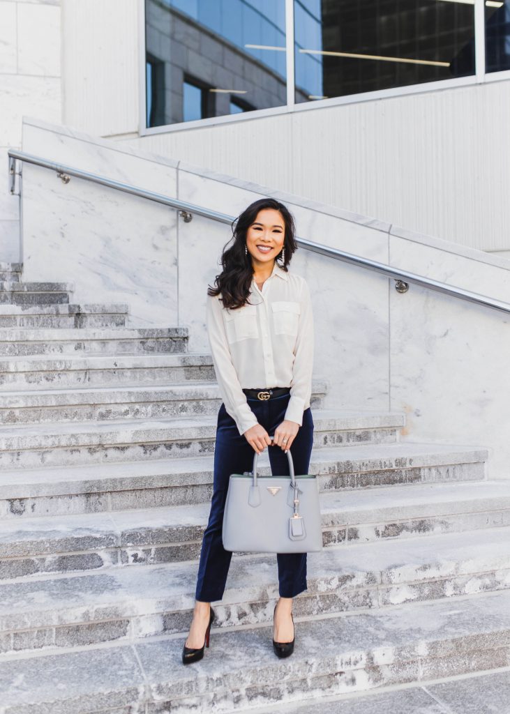 Cold Weather Chic :: Velvet Pants for the Desk to Dinner - Color & Chic