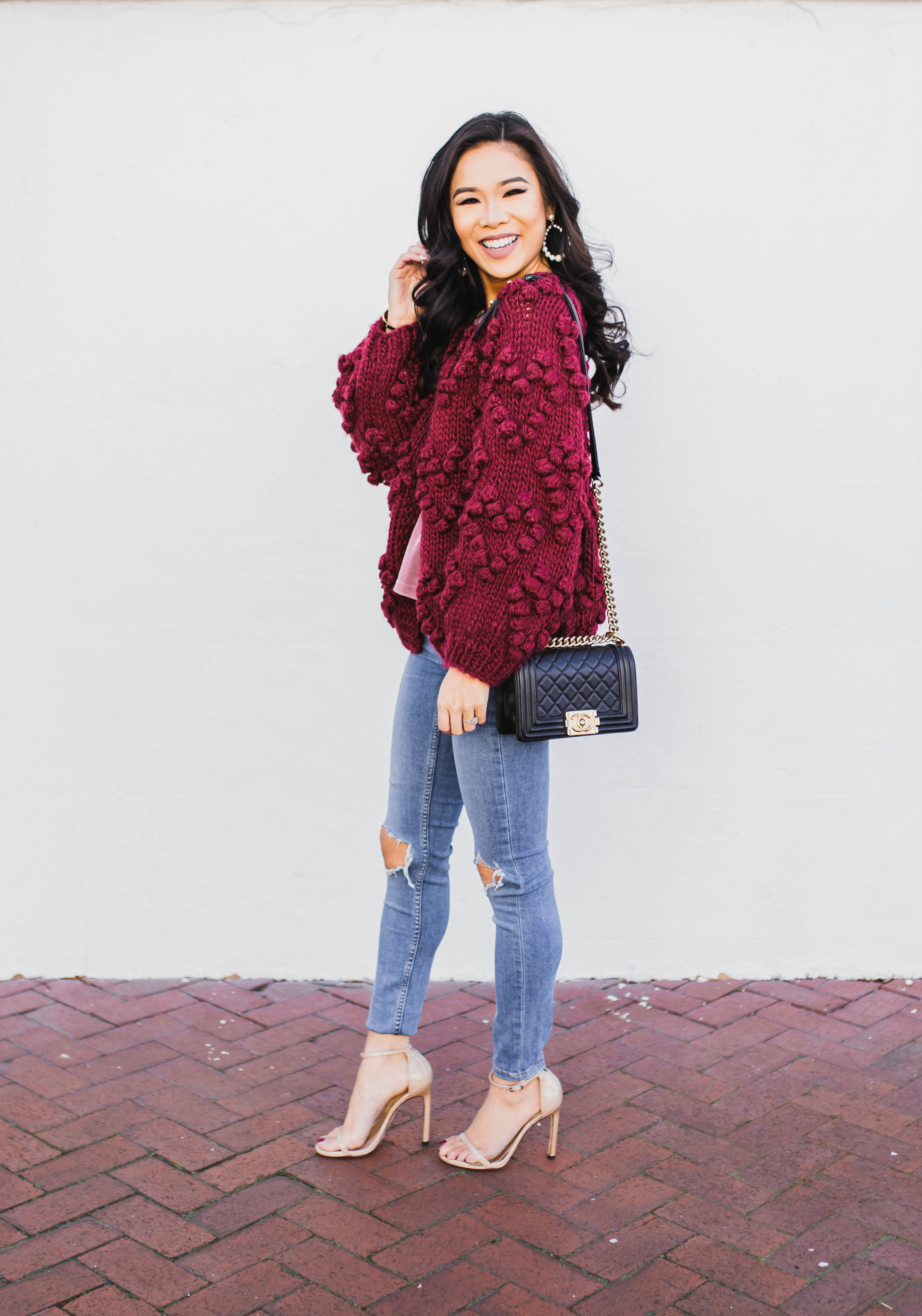 Hearts of Pom :: Knit Your Love Cardigan - Color & Chic