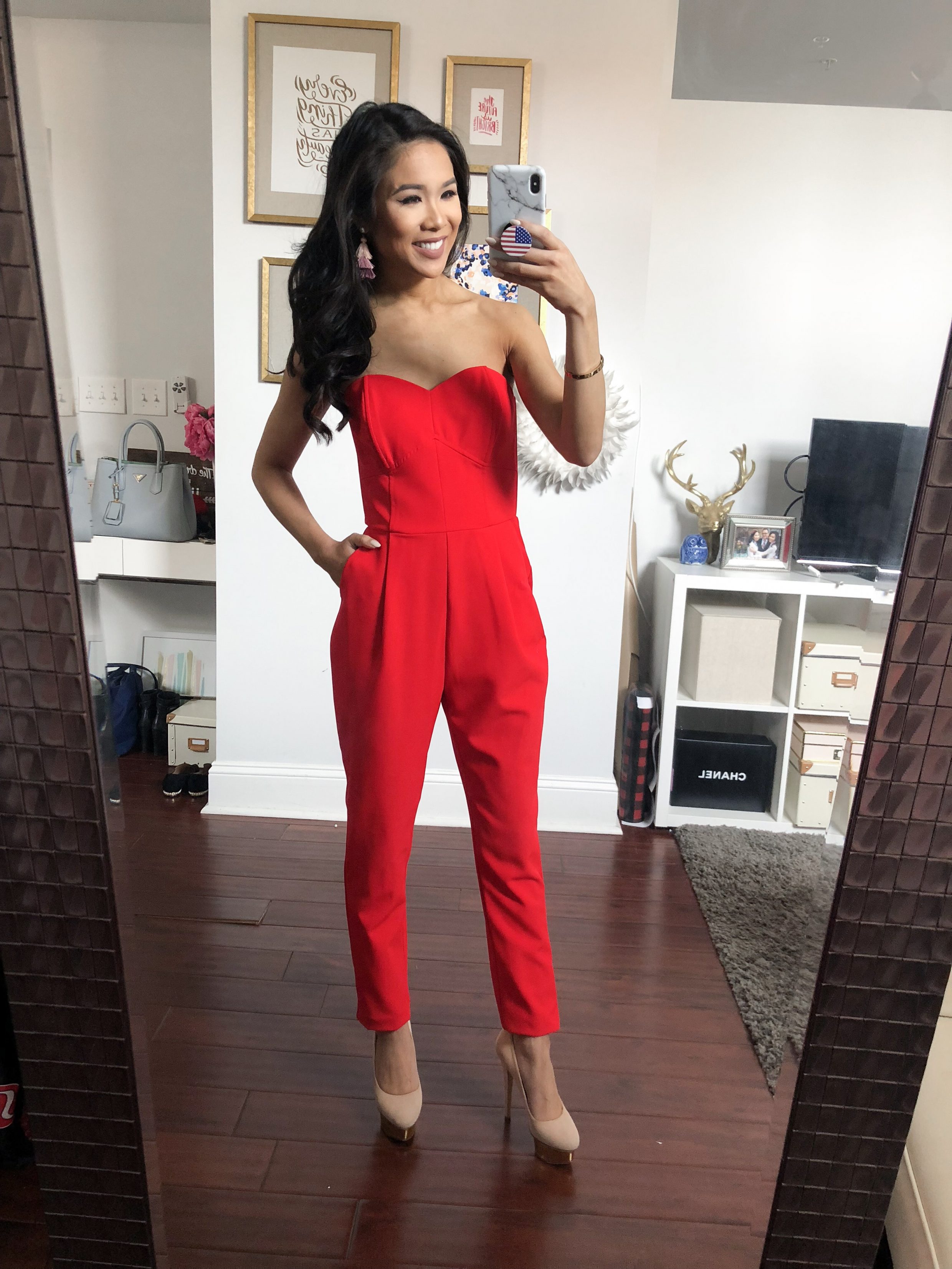 Red Sweetheart Jumpsuit for Valentine's Day