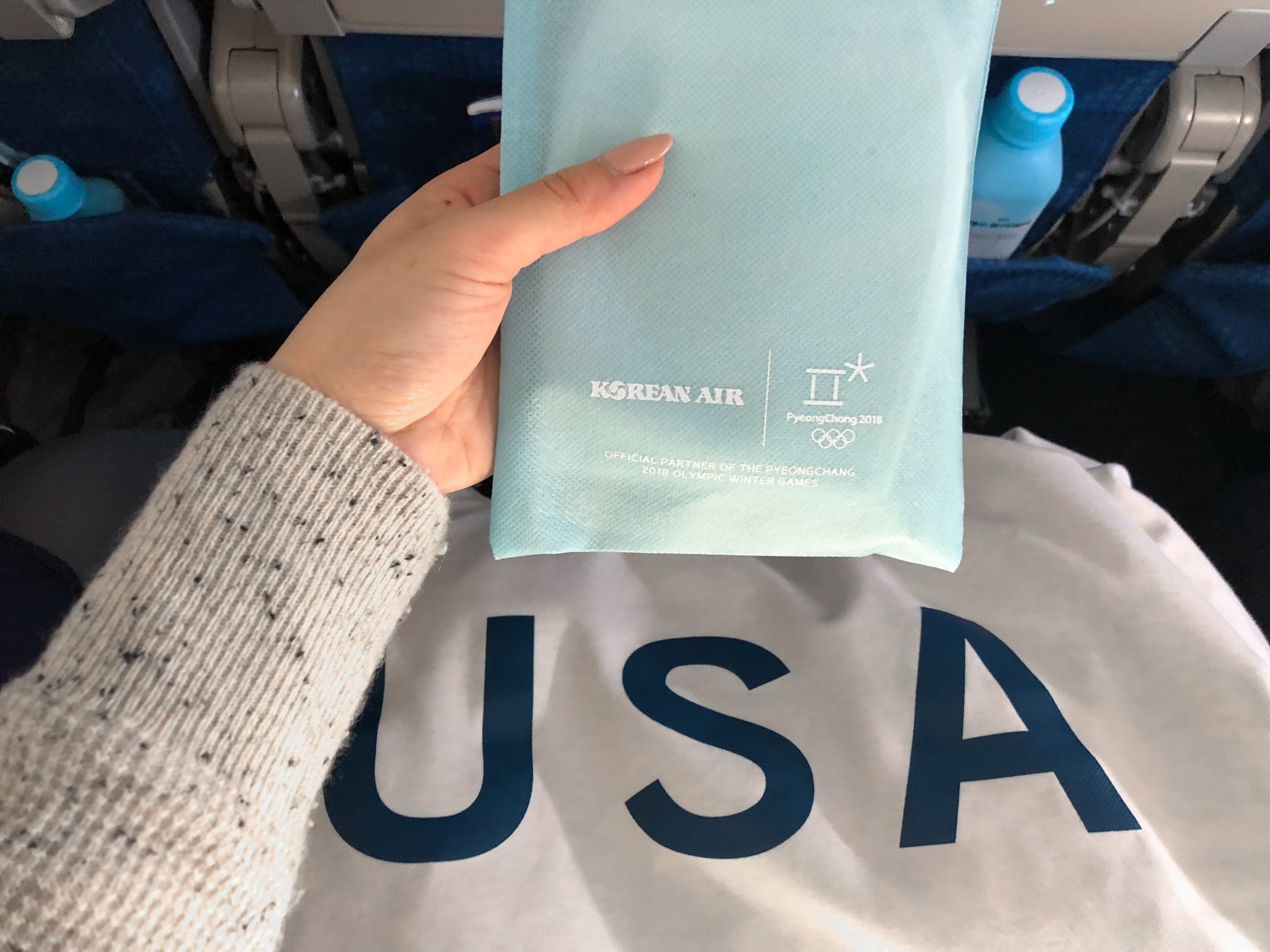 Blogger Hoang-Kim Cung coming home from the 2018 Olympics on Korean Air