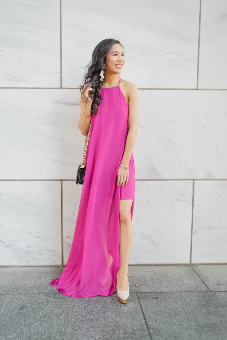 Fuchsia Pop :: The Only Maxi Dress You Need - Color & Chic