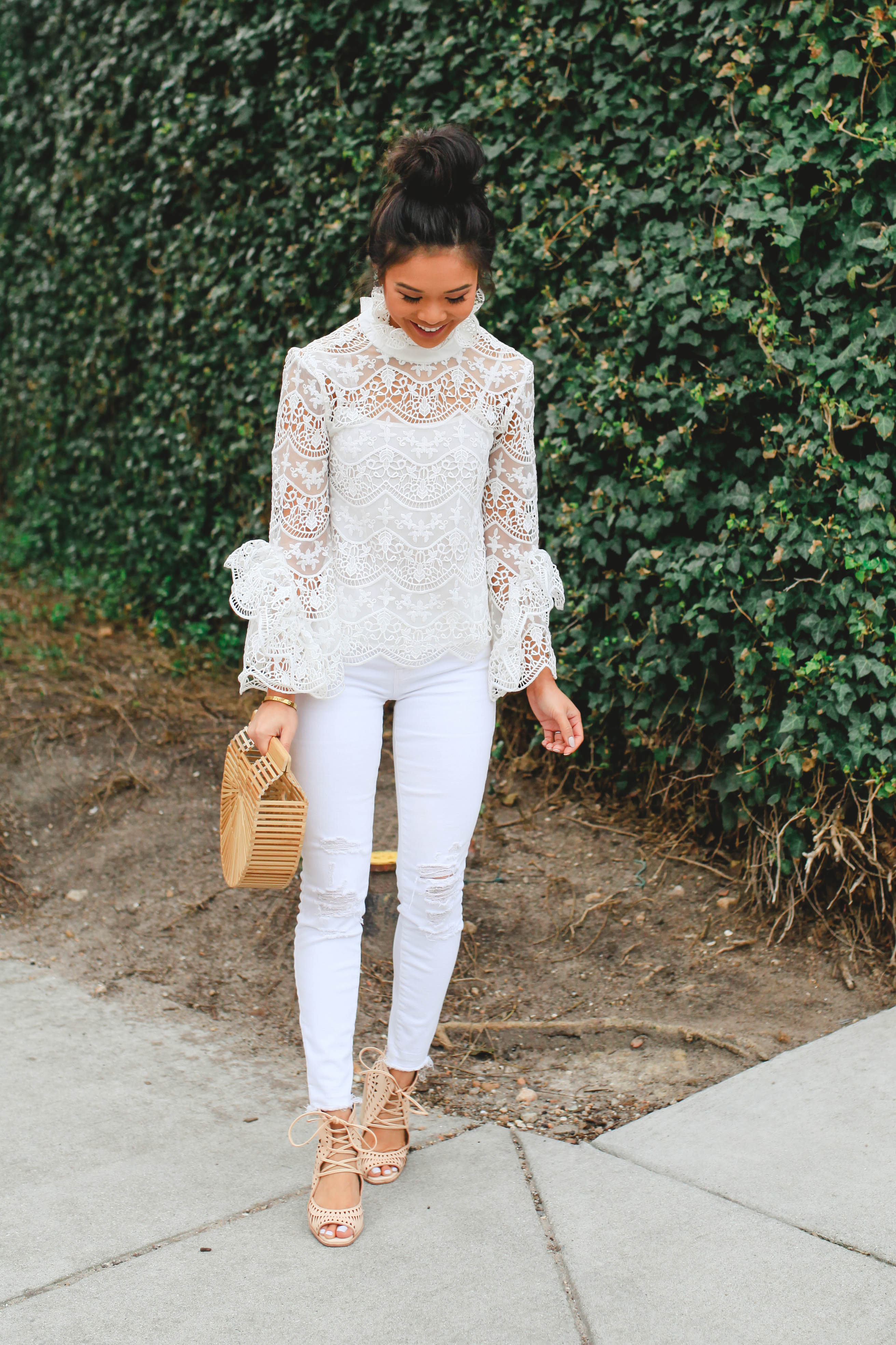 The Perfect White Lace Blouse - Color & Chic