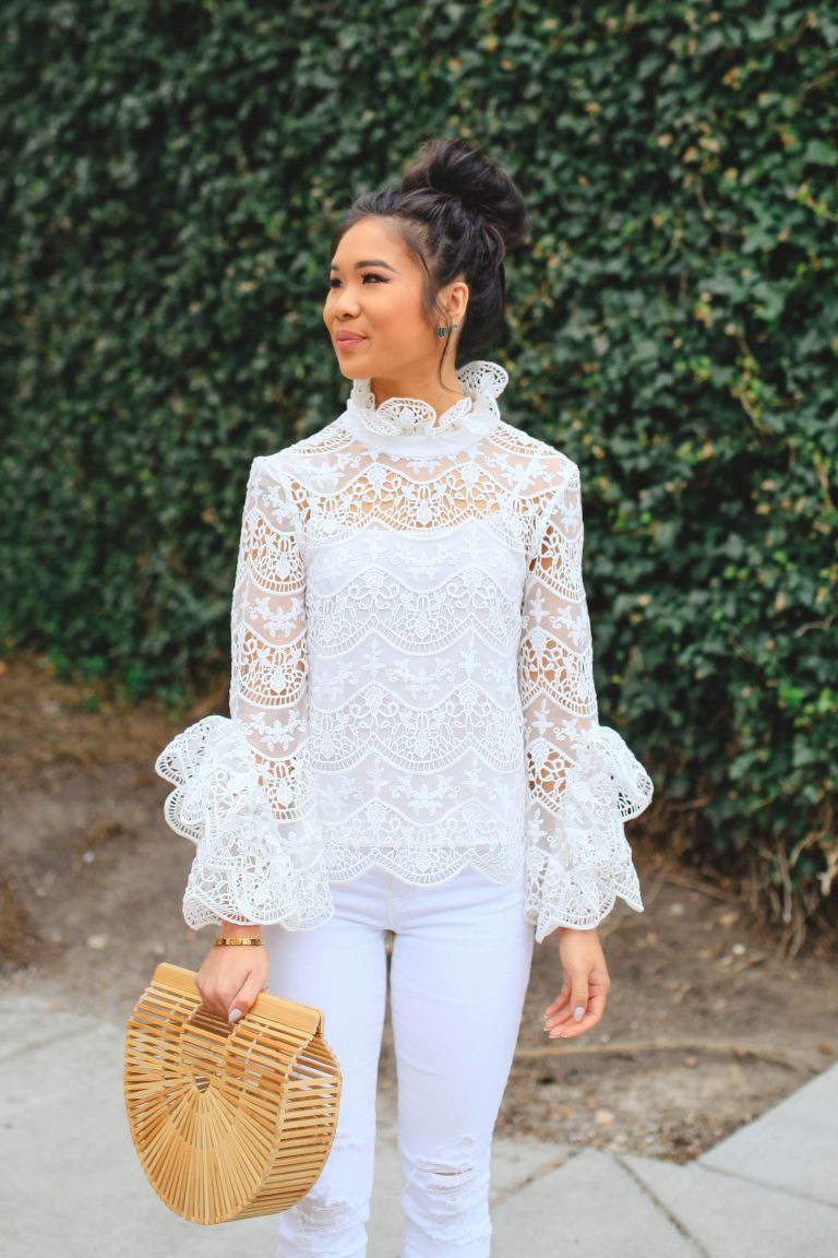 The Perfect White Lace Blouse - Color & Chic