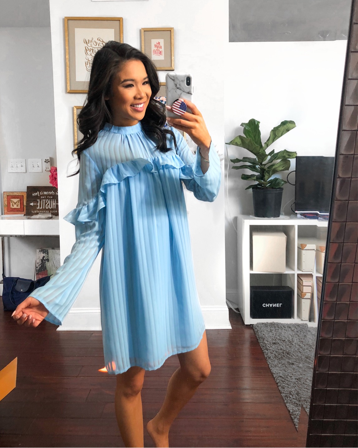 Shopbop Sale 2018 Picks including a blue striped ruffle dress