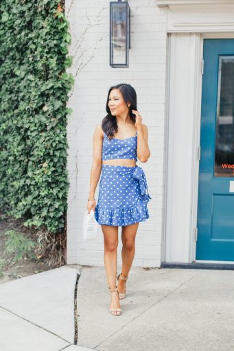 Polka Dot 2-Piece Set - White