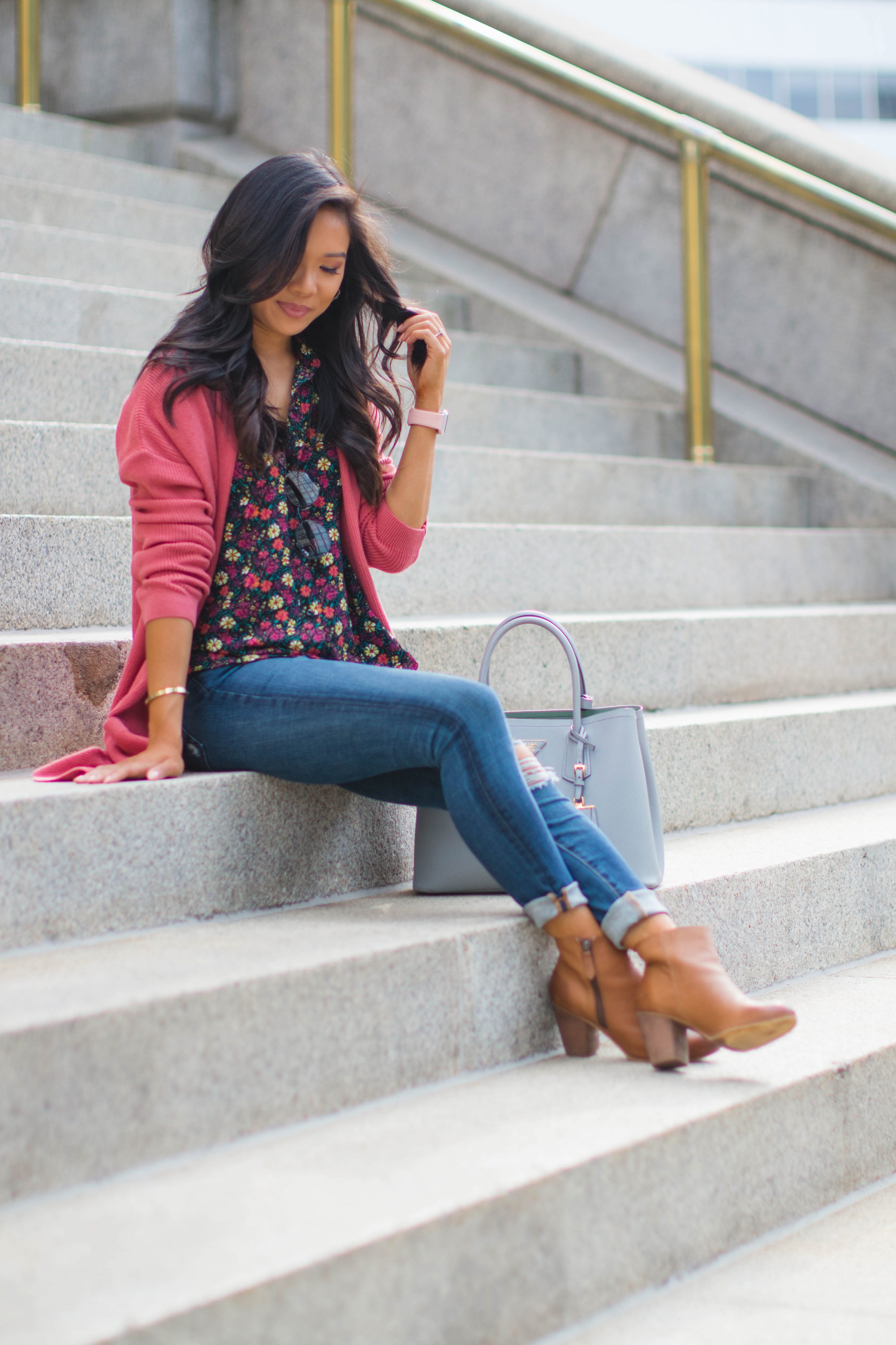 Norfolk fashion blogger Hoang-Kim wears a fall outfit idea from the Nordstrom Anniversary Sale