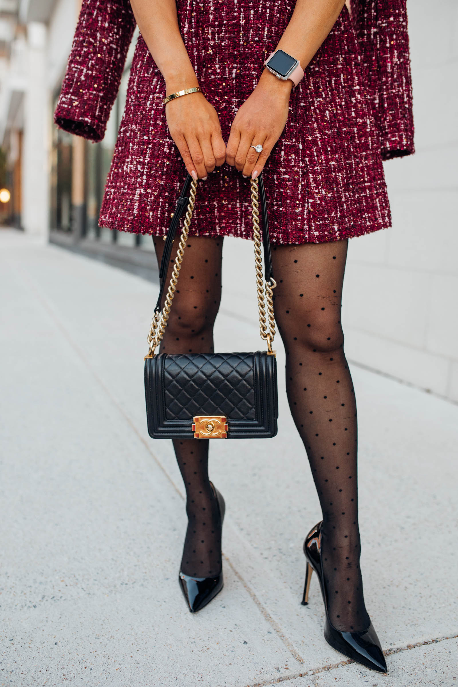 Blogger Hoang-Kim wears a Gal Meets Glam Nell Dress