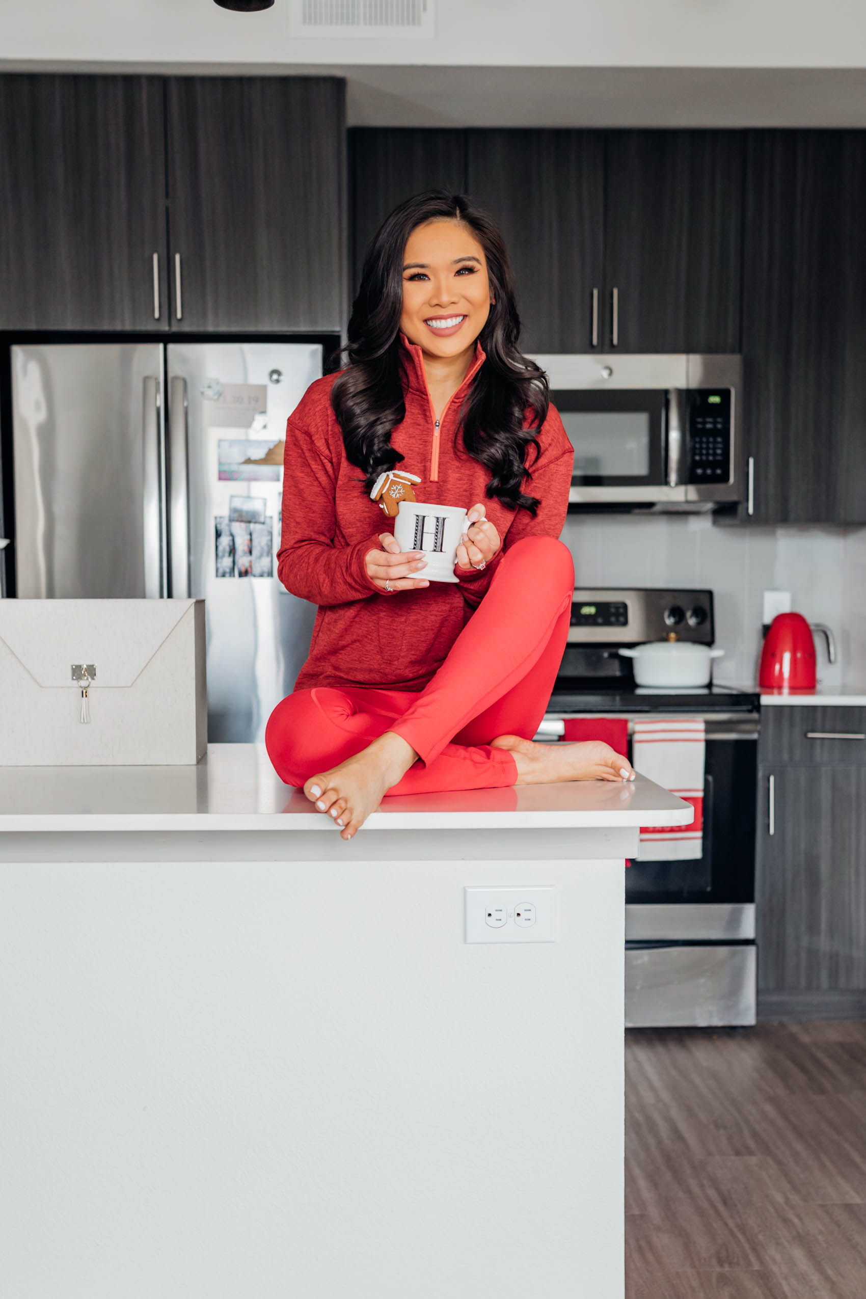 Blogger Hoang-Kim of Colorandchic.com in her new Fort Worth apartment