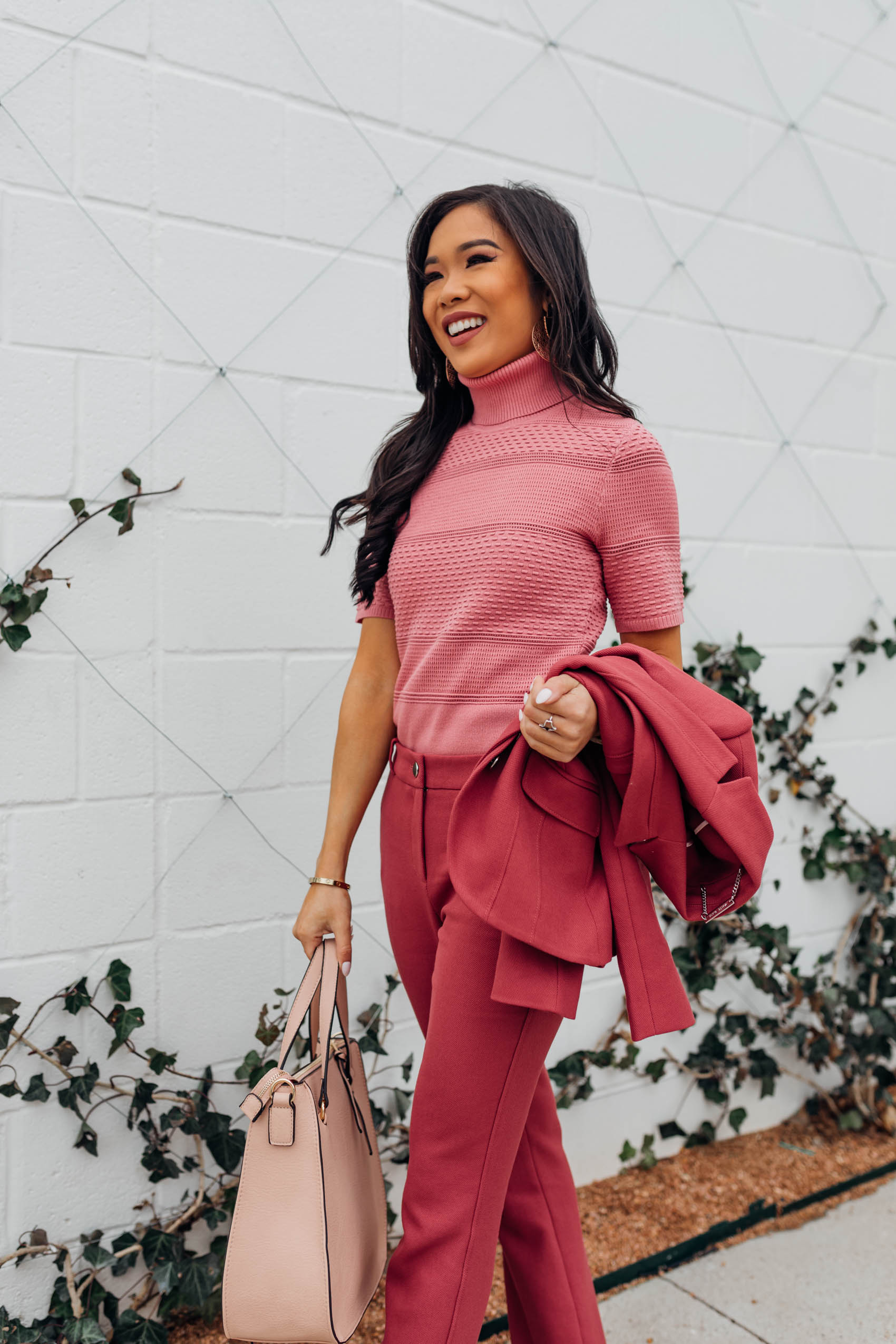 Blogger Hoang-Kim shares a colorful workwear style
