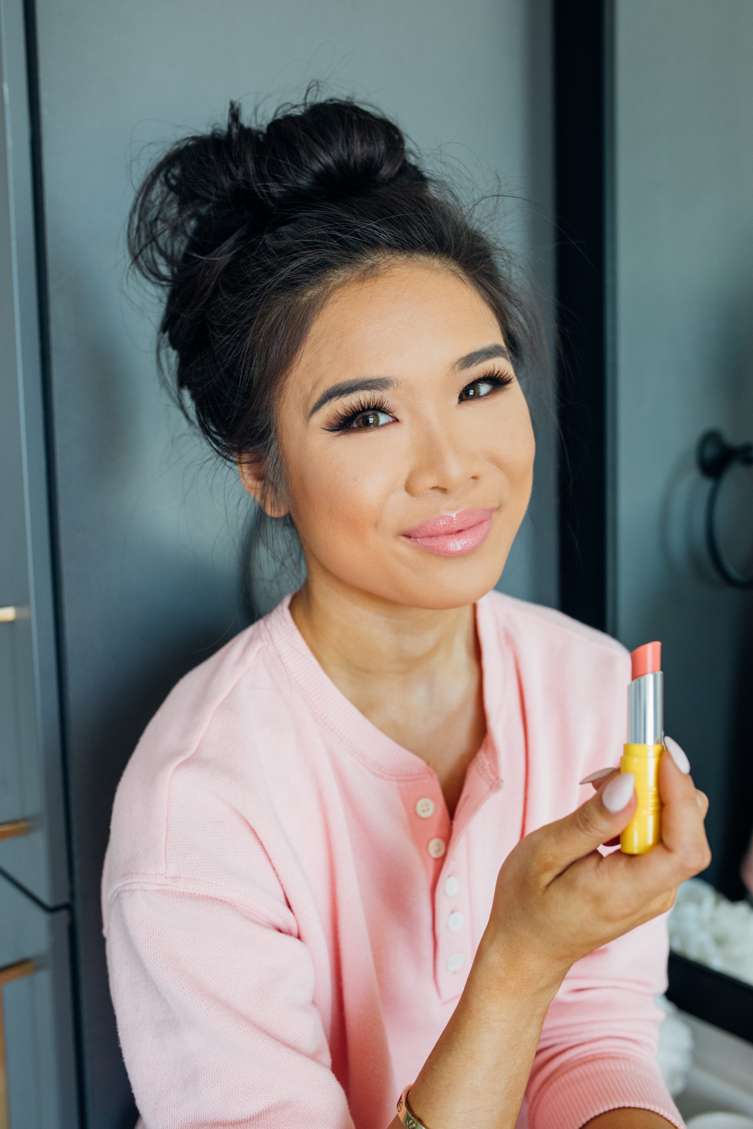Blogger Hoang-Kim shares her lip care routine with L'Occitane