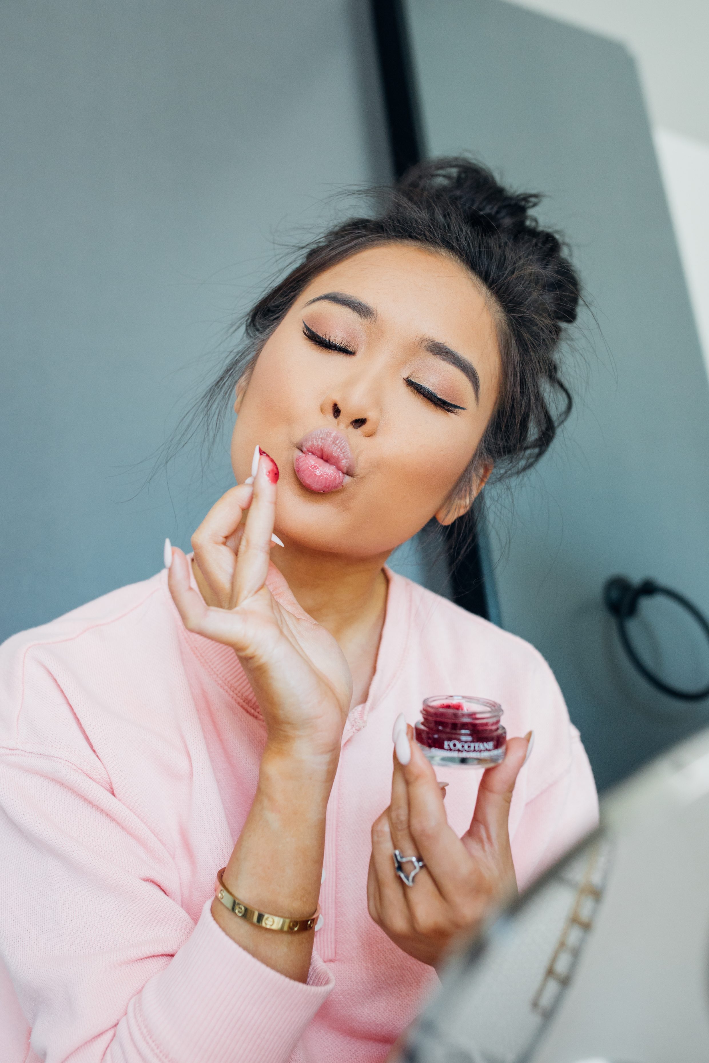 Blogger Hoang-Kim shares how she keeps her lips soft and smooth using L'Occitane