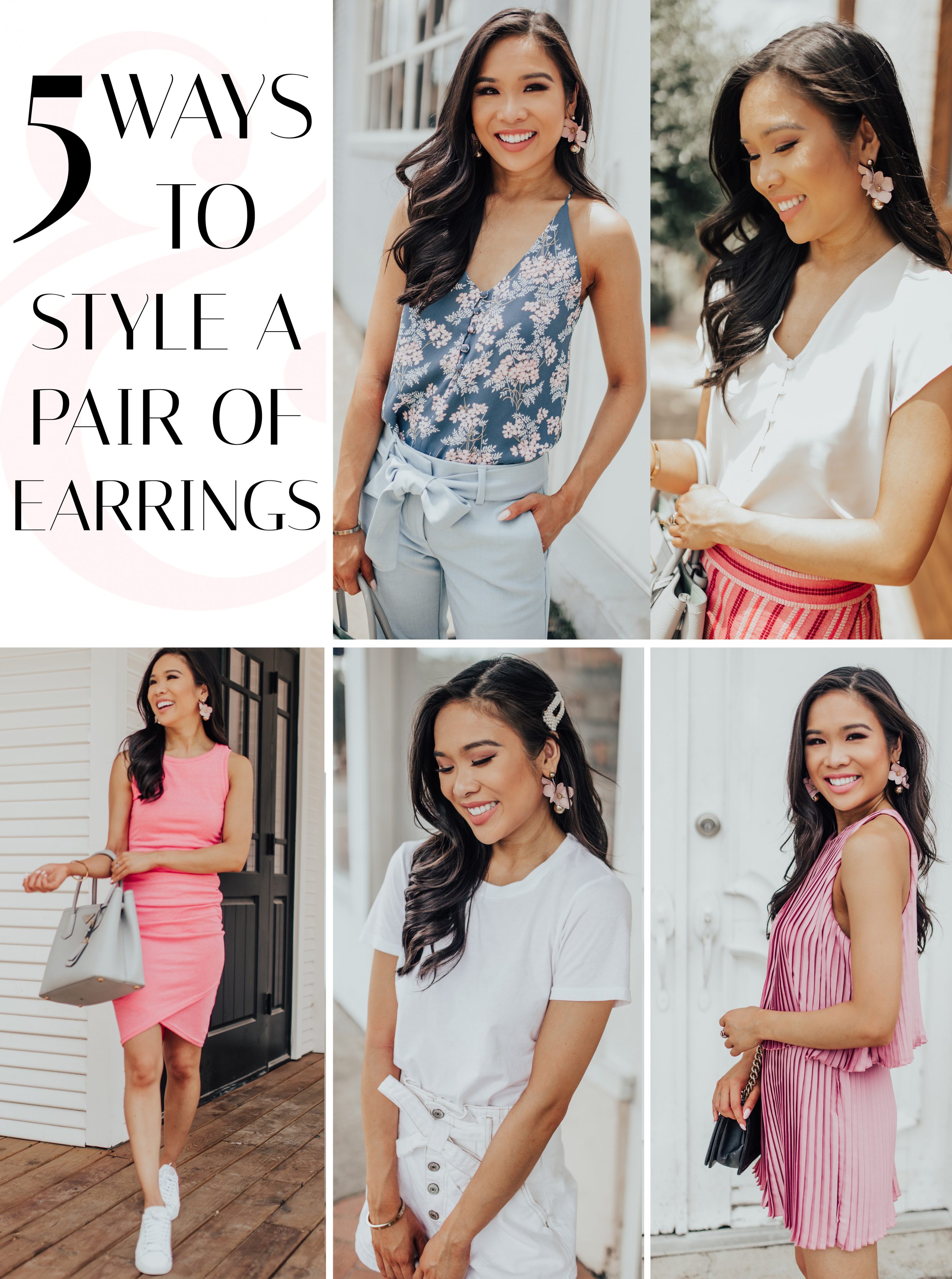 Color and Chic - five ways to wear one pair of earrings from olive + piper
