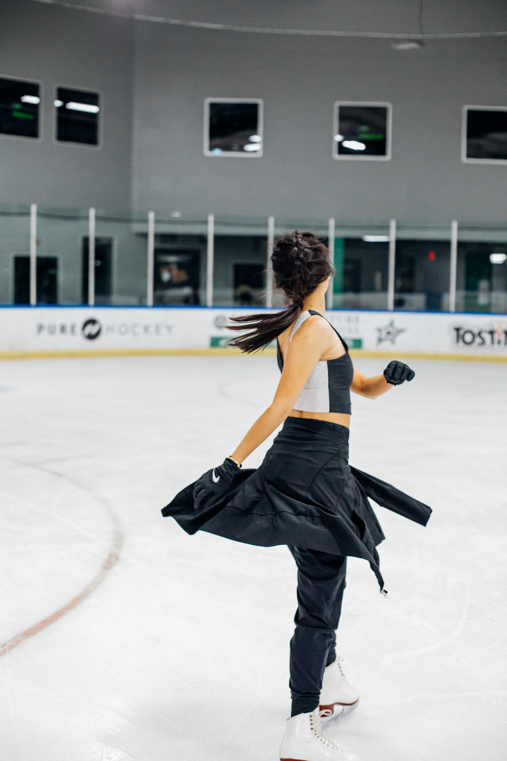 Ice skating lessons in Plano, Texas with blogger Hoang-Kim Cung