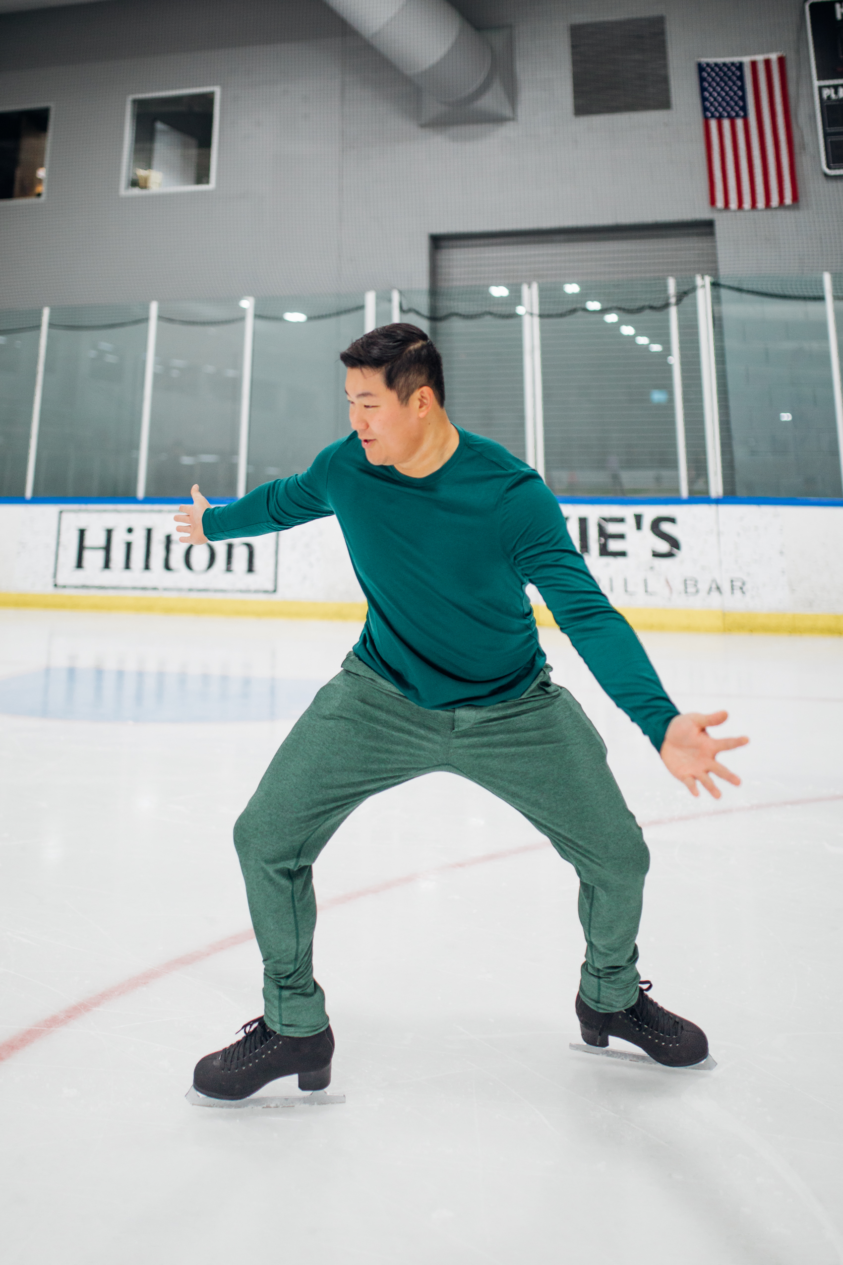 Guys ice skating outfit date night idea