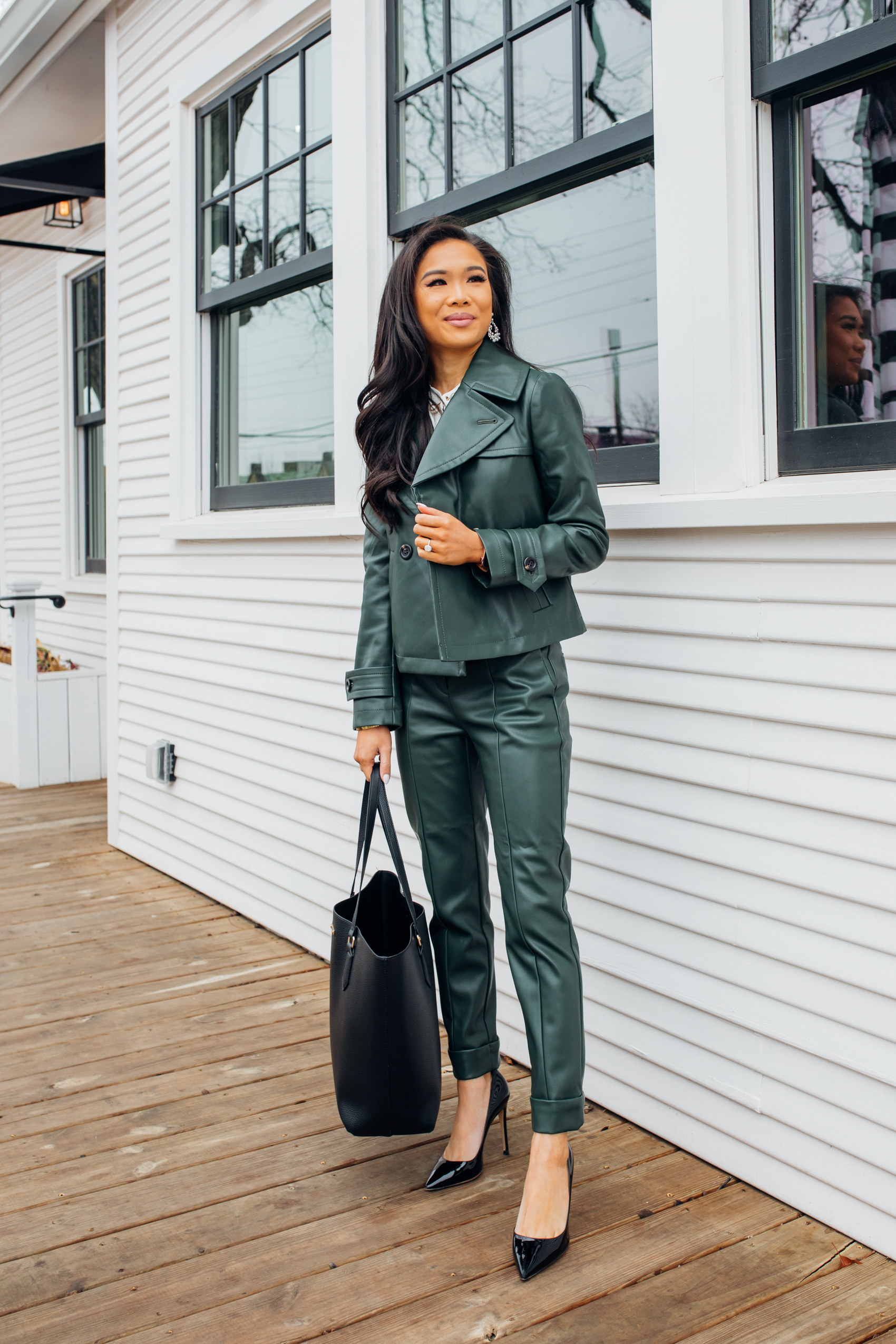 How To Make A Leather Jacket Work Appropriate - Color & Chic