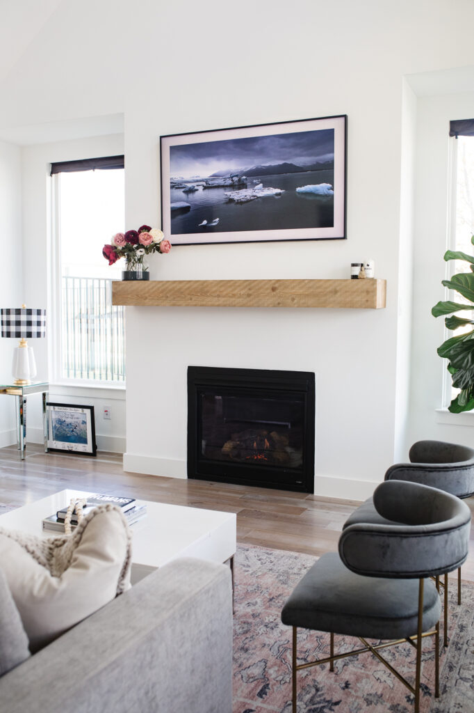 blogger hoang-kim cung shares last minute christmas gifts, including the samsung frame tv that's in her transitional living room in dallas, texas