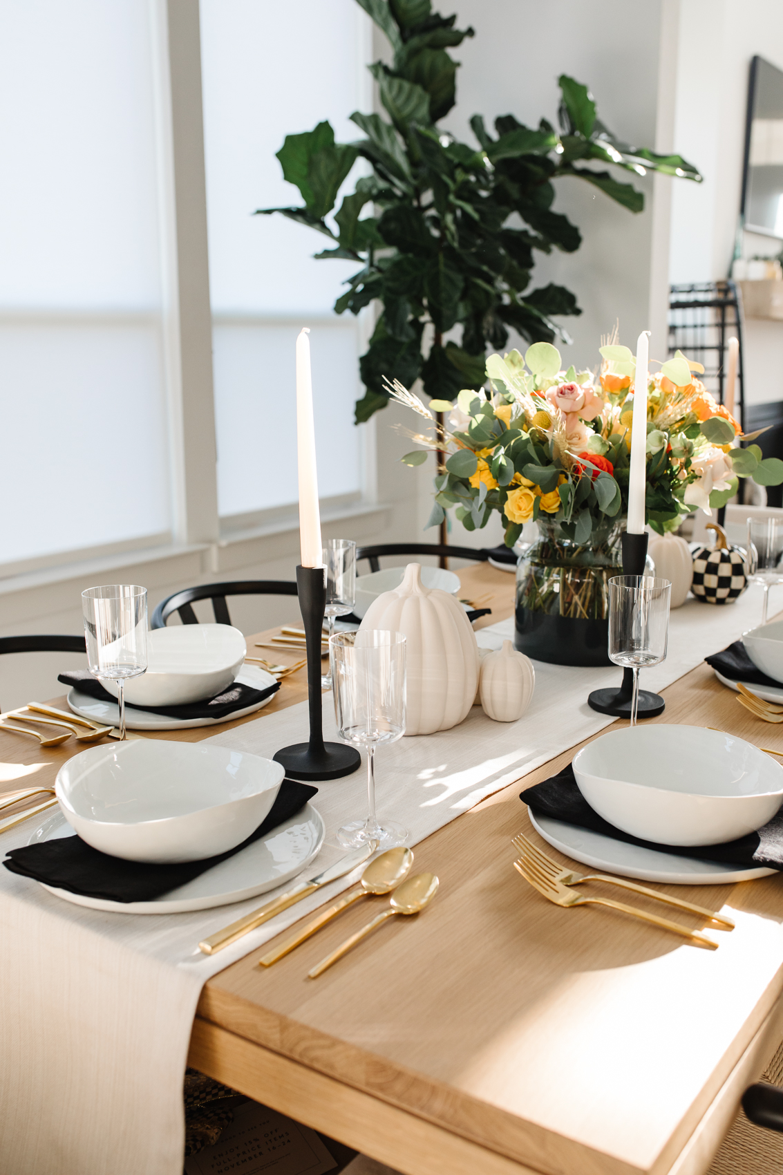 Blogger Hoang-Kim Cung shares Thanksgiving table decor inspiration in her transitional style home in Dallas, Texas