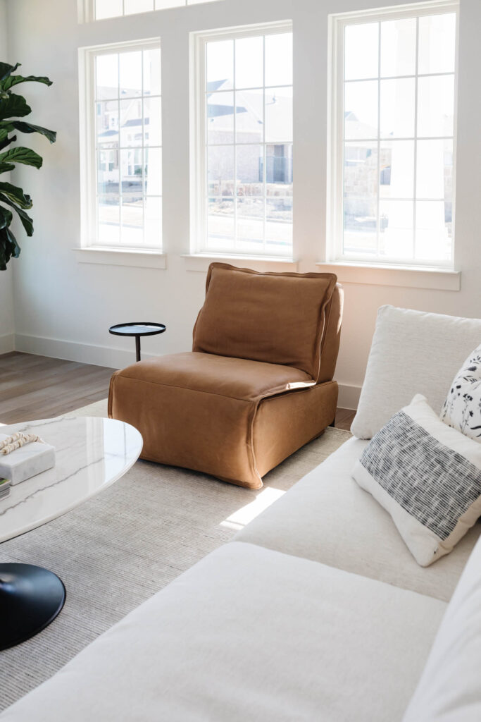 blogger hoang-kim cung shares stylish recliners including the arhaus rowland armless recliner