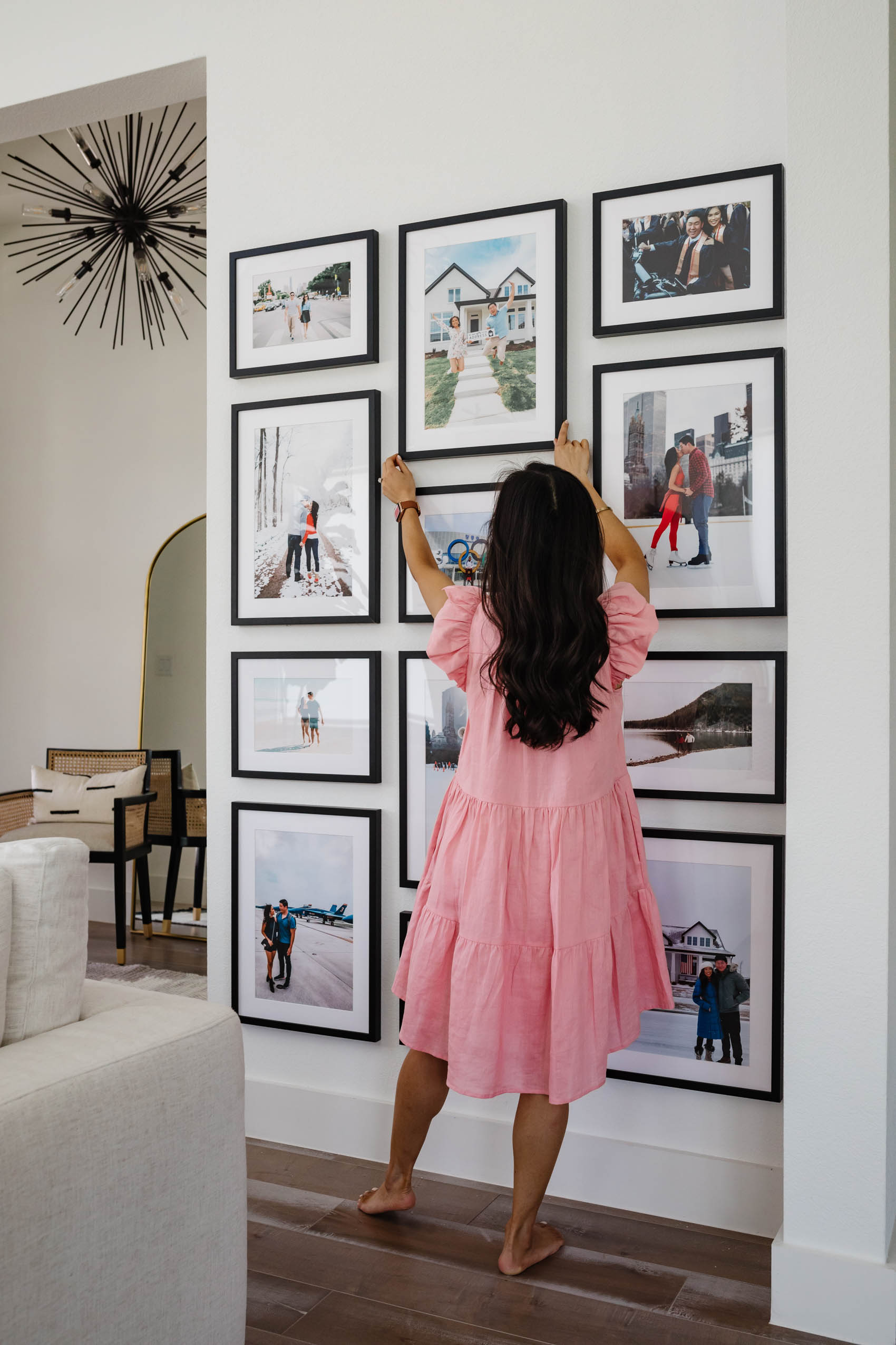 Blogger Hoang-Kim shares a custom Framebridge gallery wall in her transitional home