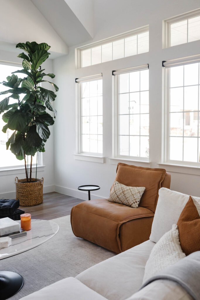 blogger hoang-kim cung shares the best places to buy furniture for transitional style design including arhaus with the rowland leather armless motion recliner