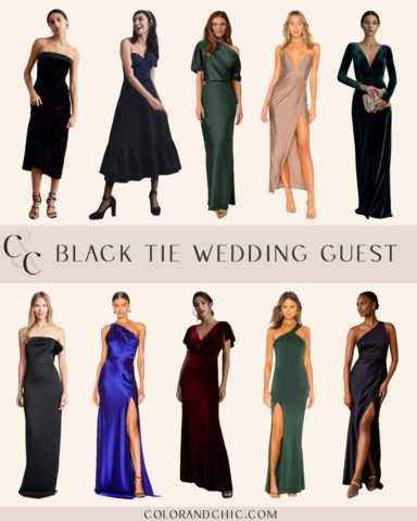 Black Tie Wedding Guest Dresses - Color & Chic