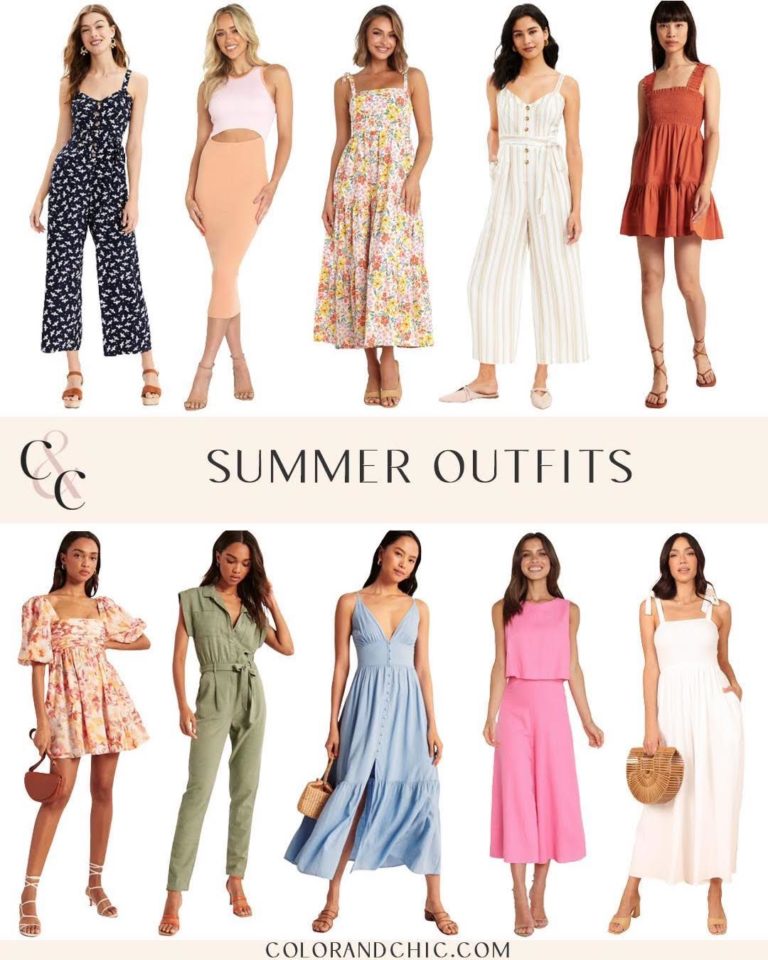 A roundup of cute summer dresses and jumpsuits by blogger hoang-kim cung including abercrombie & fitch, petal + pup, and loft