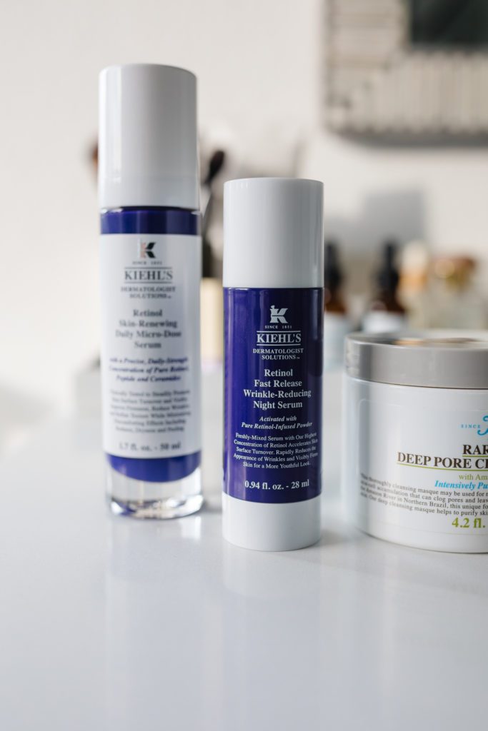 kiehl's retinol review and comparison by blogger hoang-kim cung including the kiehl's micro-dose retinol serum and kiehl's night retinol serum