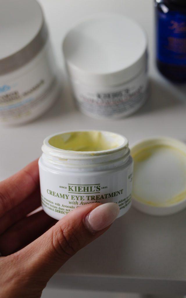 kiehl's creamy eye treatment with avocado in blogger hoang-kim cung's pregnancy skincare routine