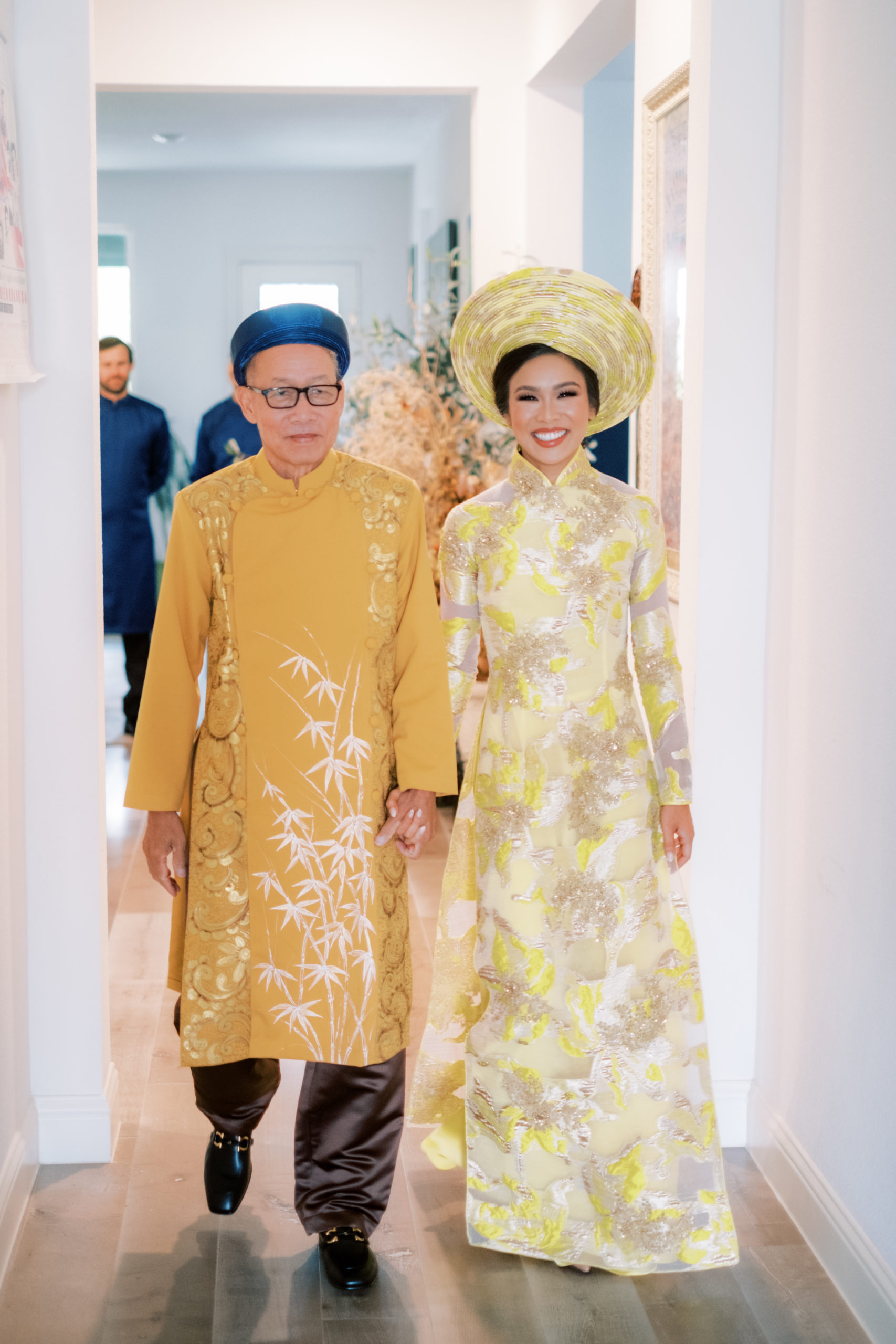 Blogger Hoang-Kim Cung and her Father Cung Nhat Thanh during her Vietnamese Wedding Ceremony.