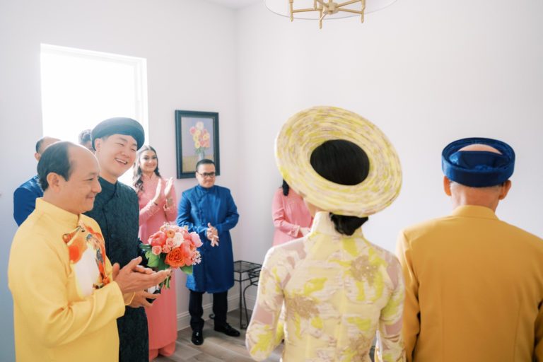 Jonathan Van and Hoang-Kim Cung during their Vietnamese Wedding Ceremony.
